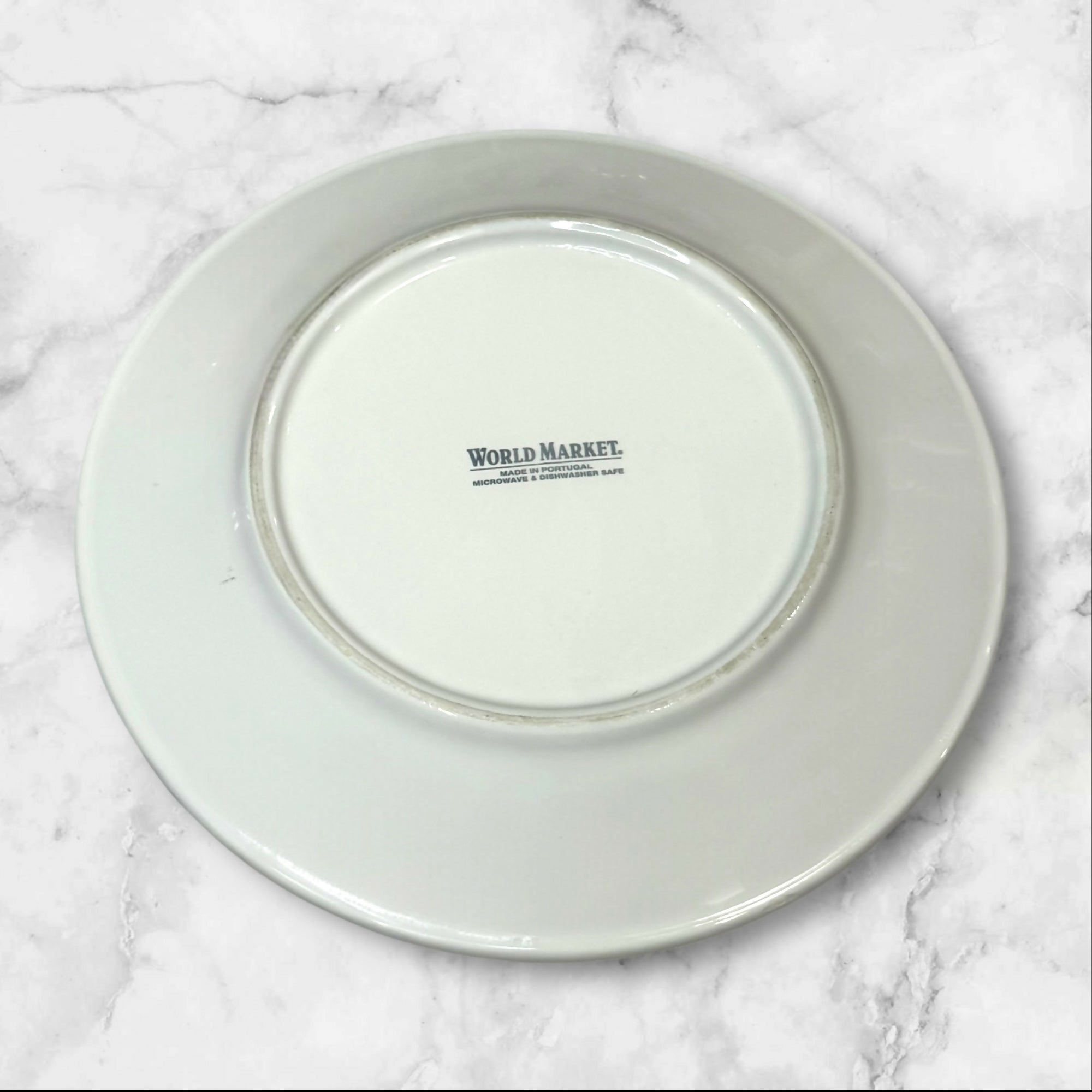 World Market Nantucket White Salad Dessert Plates | Set of 4 | Great Condition