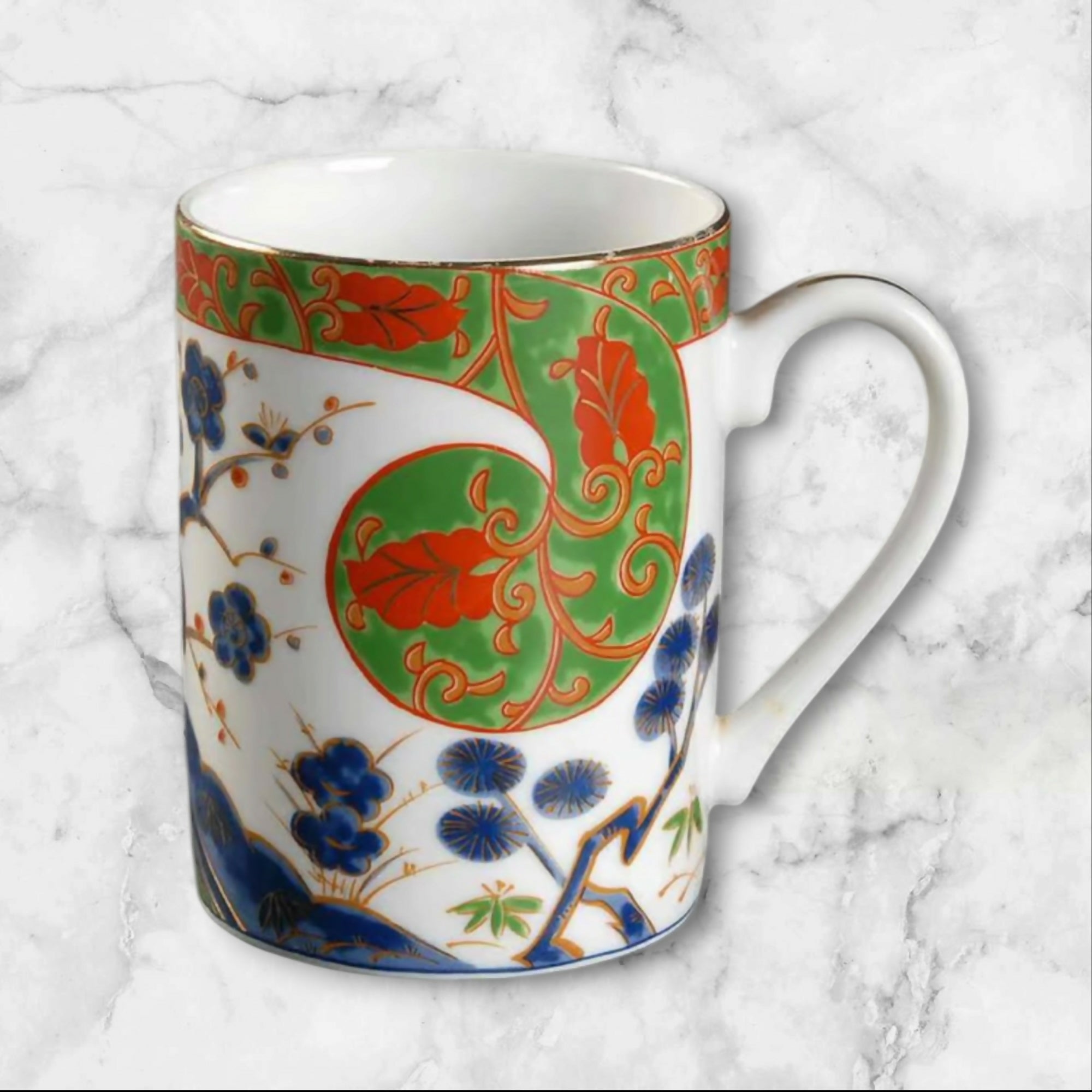 Kutani Brocade Japan Porcelain Mug | Single | Excellent Condition