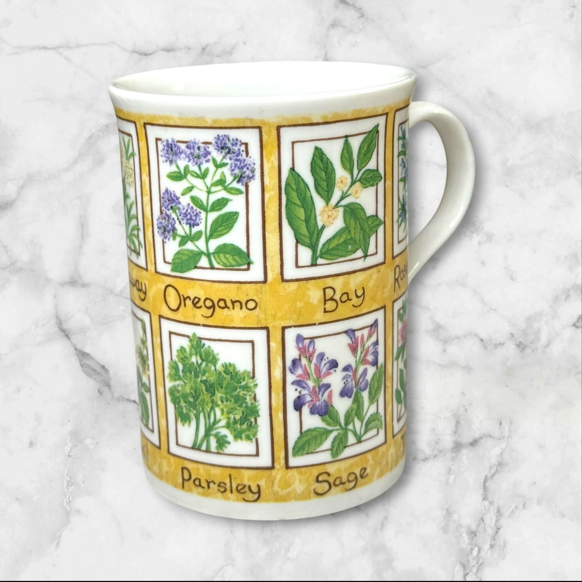 Crown Trent Fine Bone China Herb Garden Mugs Set of 3 | Good Condition