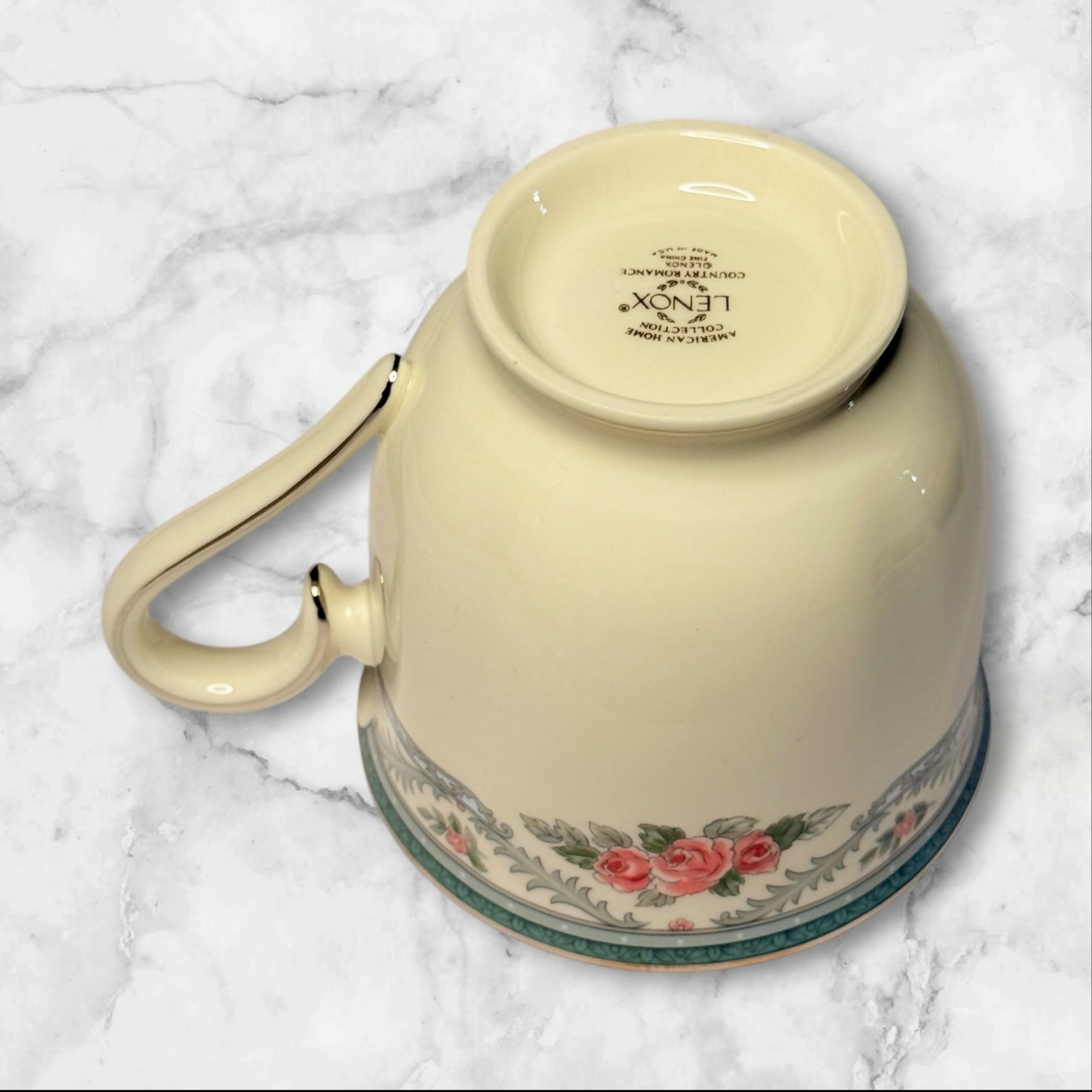 Lenox Country Romance Footed Cup & Saucer Set of 2 | Excellent Condition