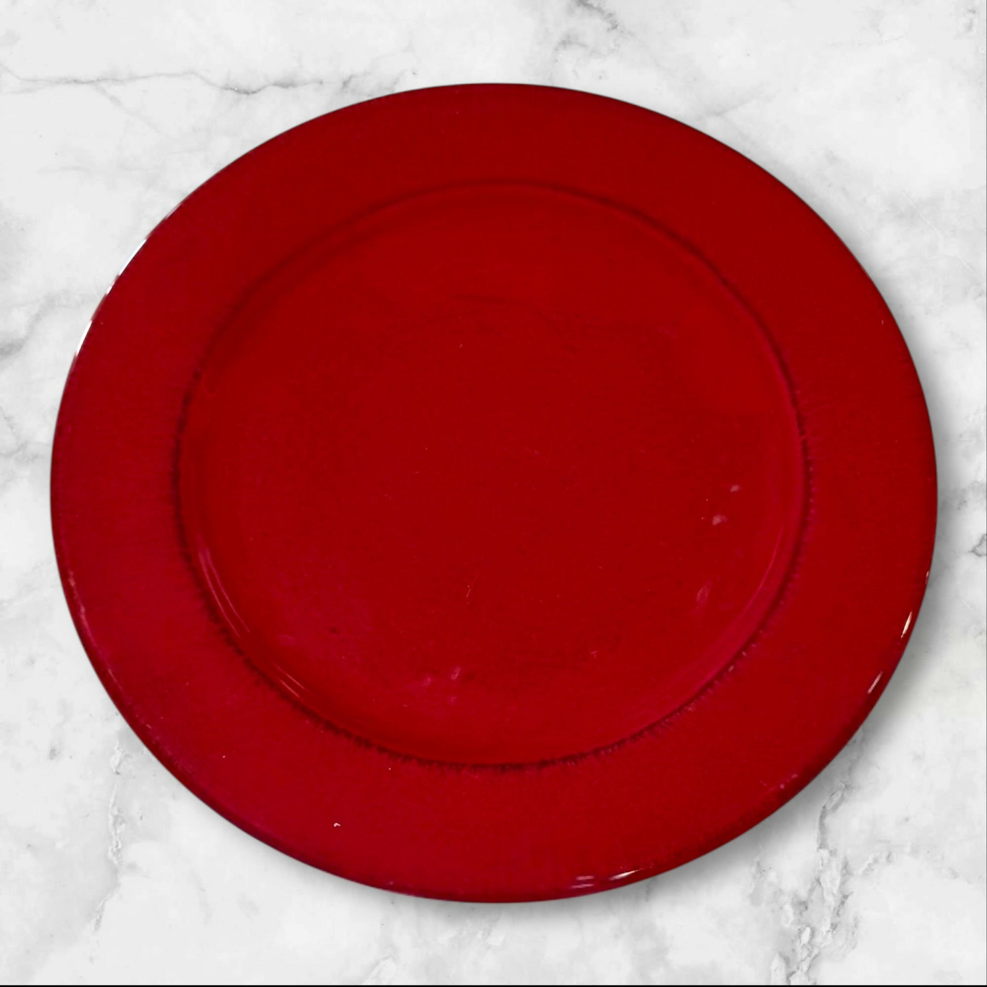 Pier 1 Toscana Burgundy Salad Plates | Set of 4 | Italian Stoneware | Good