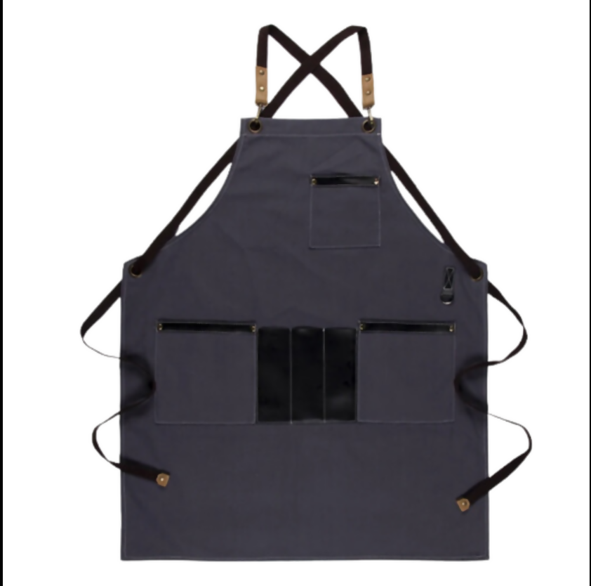 Anypron Brown Gardening Apron Waterproof Canvas Full Body Adjustable Unisex