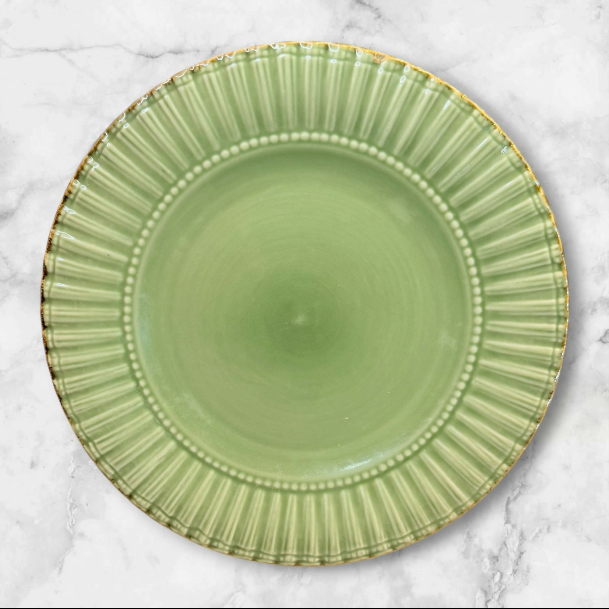 Thomson Pottery Maison Green Dinner Plates | Set of 4 | Gently Used