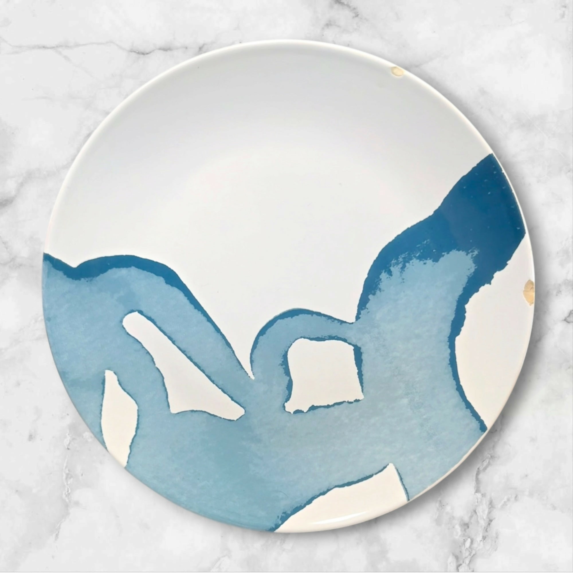 IKEA Behaga Turquoise Salad Plates Set of 4 Good Condition