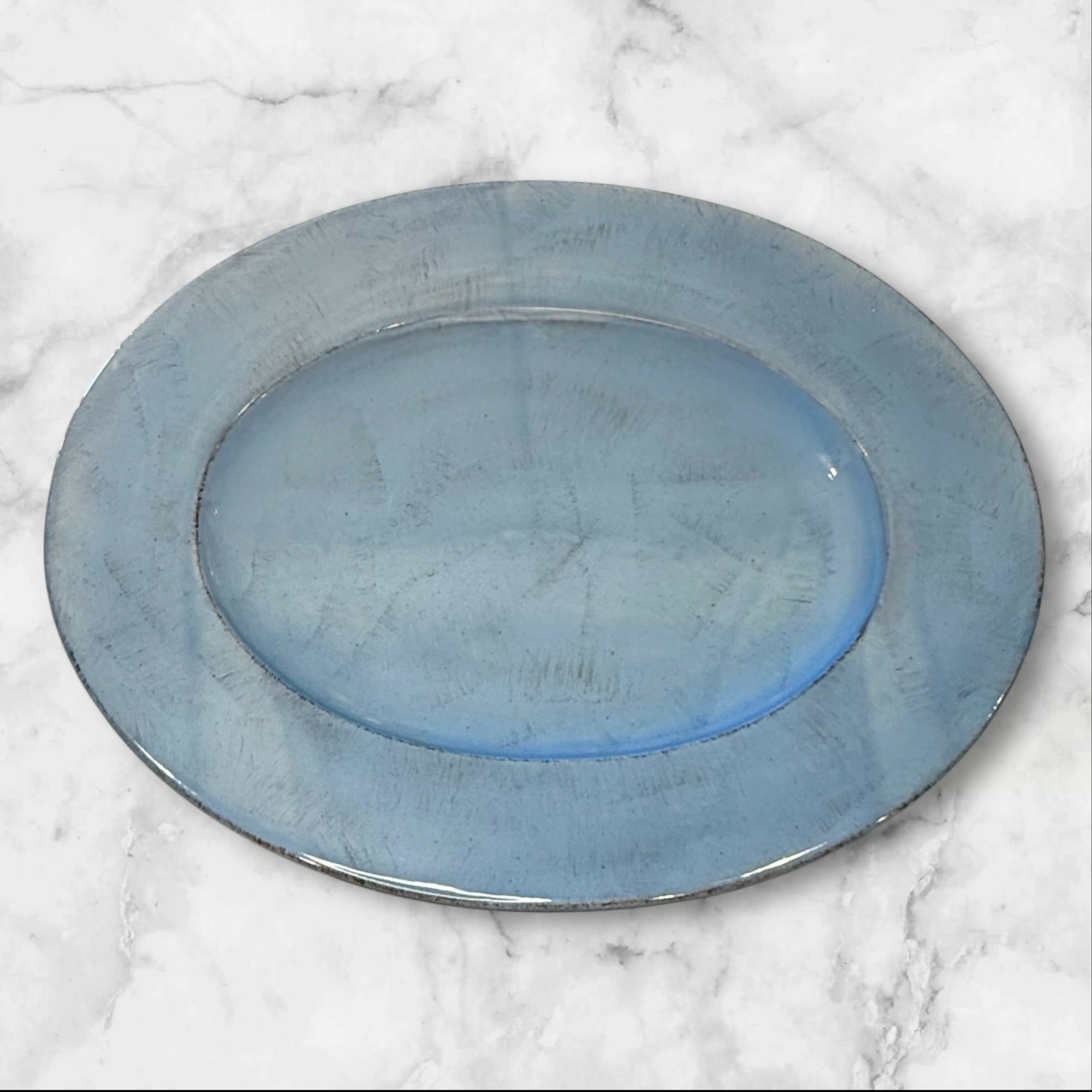 Ceramiche Toscane for Z Gallerie Blue Oval Platter | Italy | Good Condition
