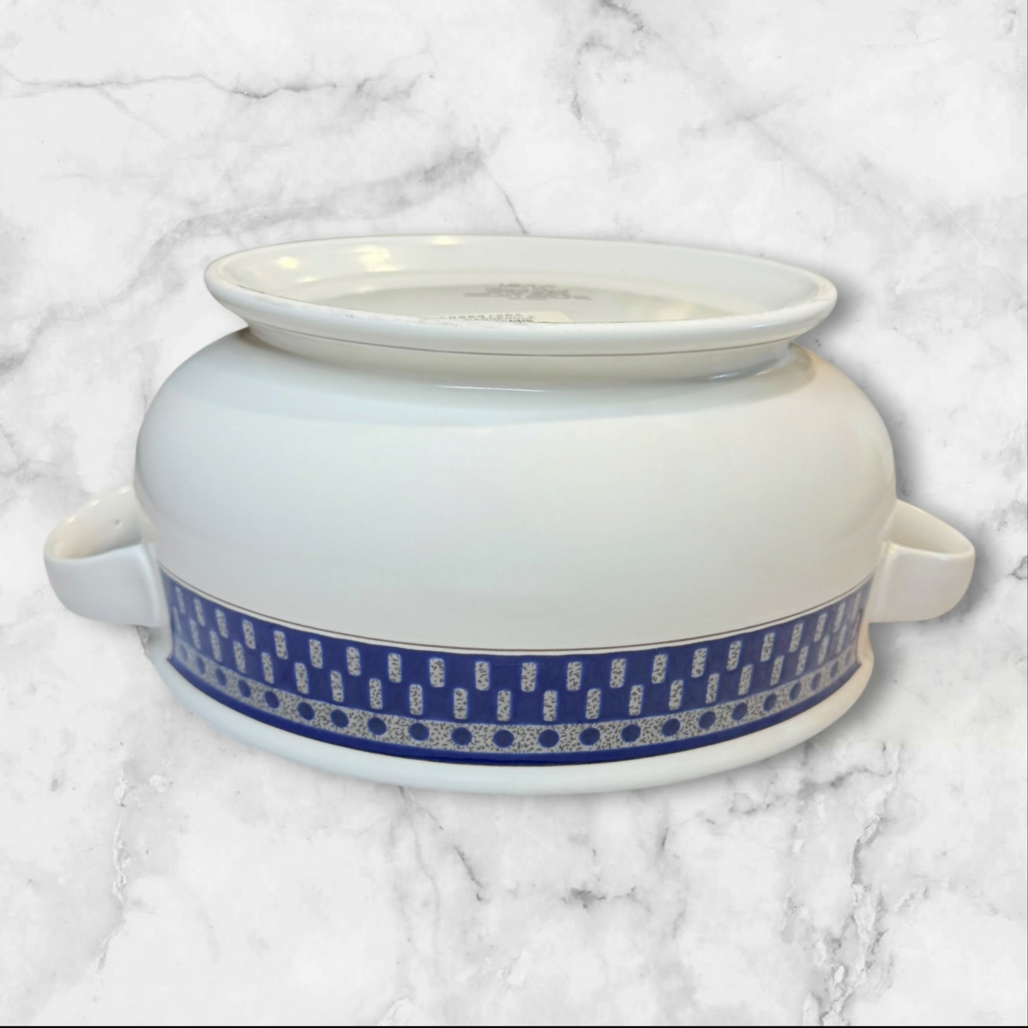 Mikasa Aztec Blue Covered Casserole Dish | Excellent Condition | 2 Qt