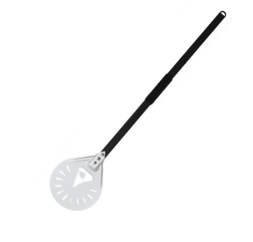 Anygleam Pizza Shovel 100cm Silver for Perforated Peel with Metal Handle Oven Turning Baking Accessory