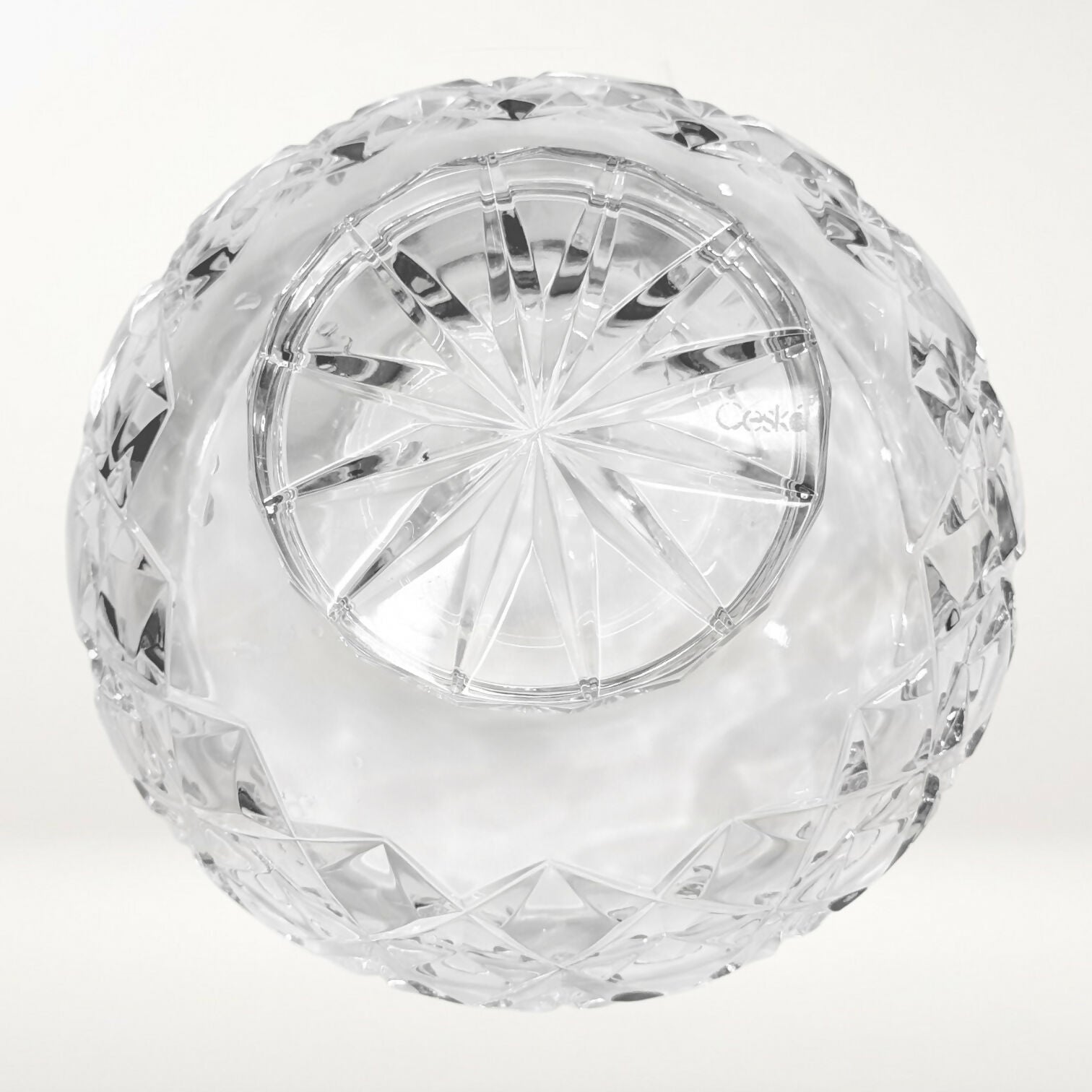 Ceska Tradition Crystal Footed Serving Bowl | 6” | Excellent Condition