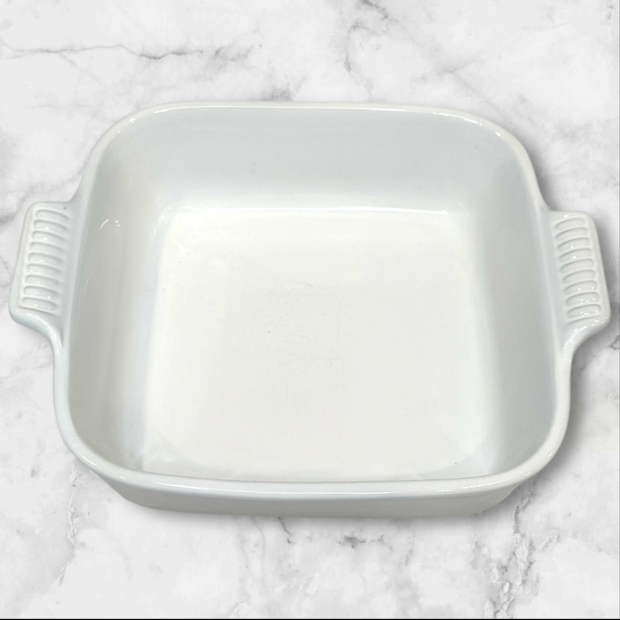 Le Creuset White Square Baking Dish | 8” Vintage Stoneware | Great Condition