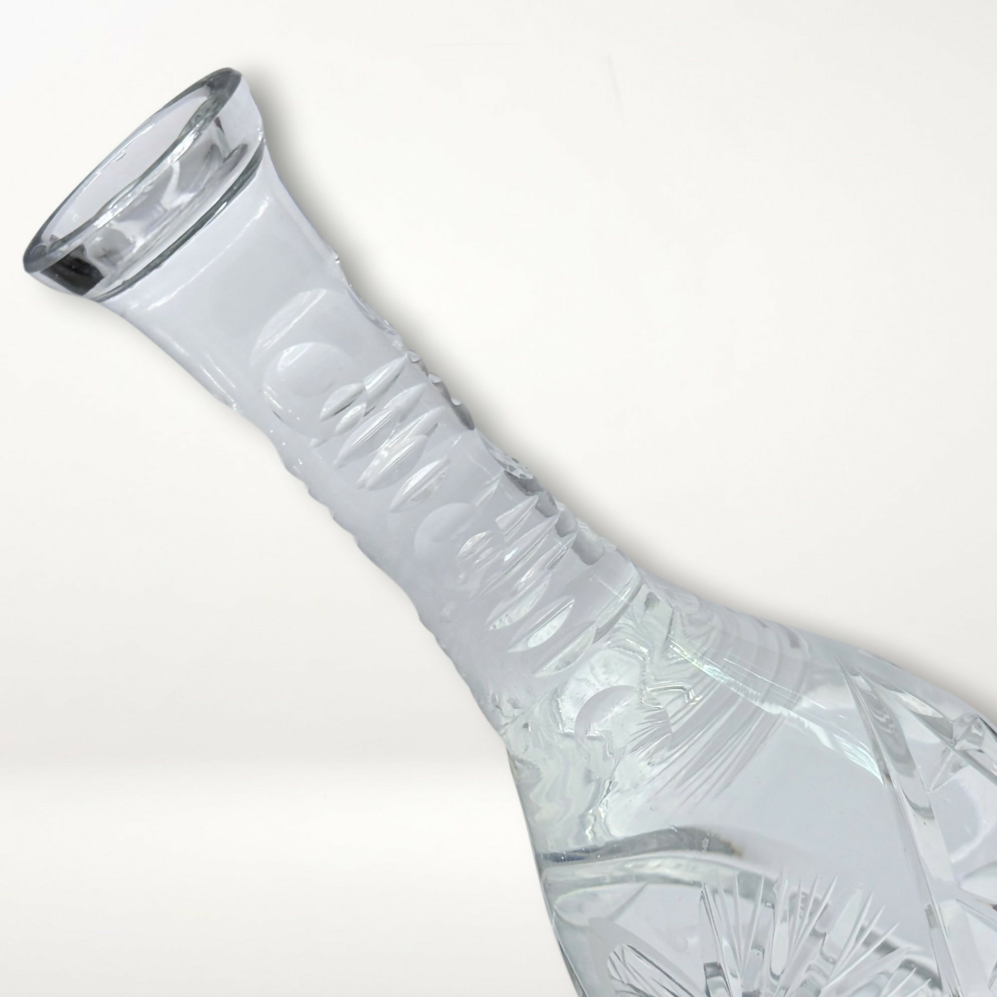 Vintage Cut Crystal Decanter w/ Stopper | Elegant Barware | Great Condition