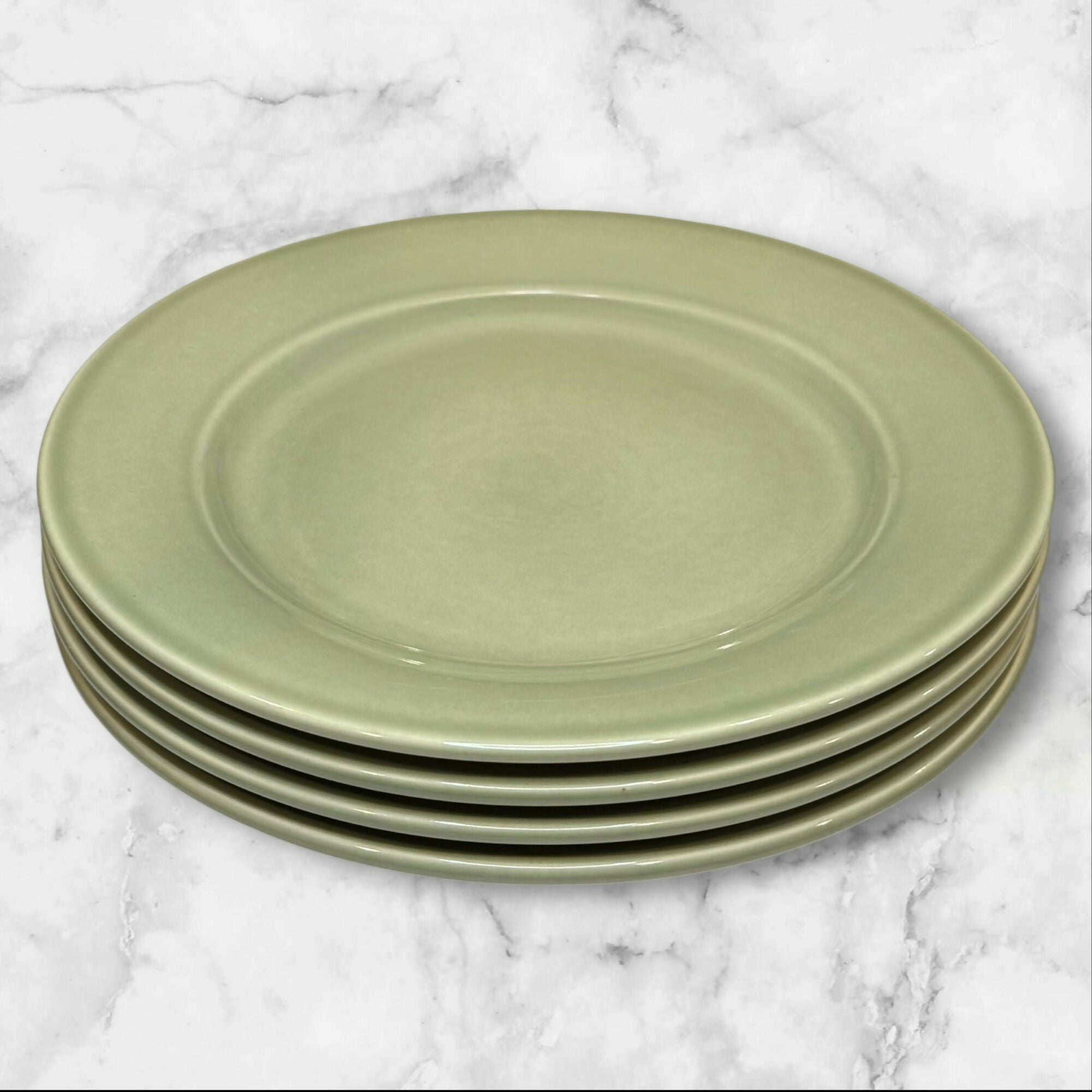 Williams Sonoma Belvedere Sage Dinner Plates | Set of 4 | Great Condition