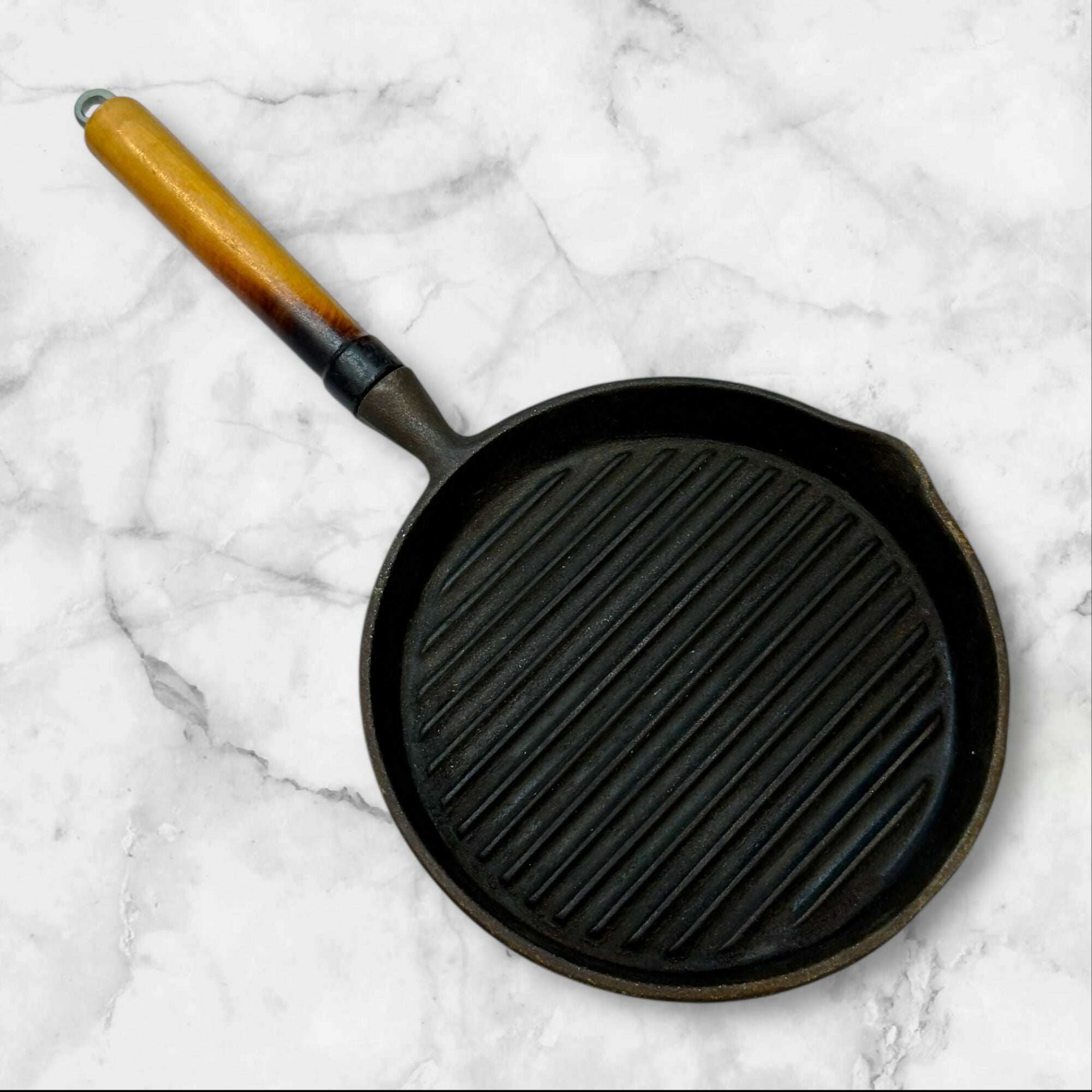 WKM Cast Iron Grill Pan with Lid | 7.75 Inch | Good Condition