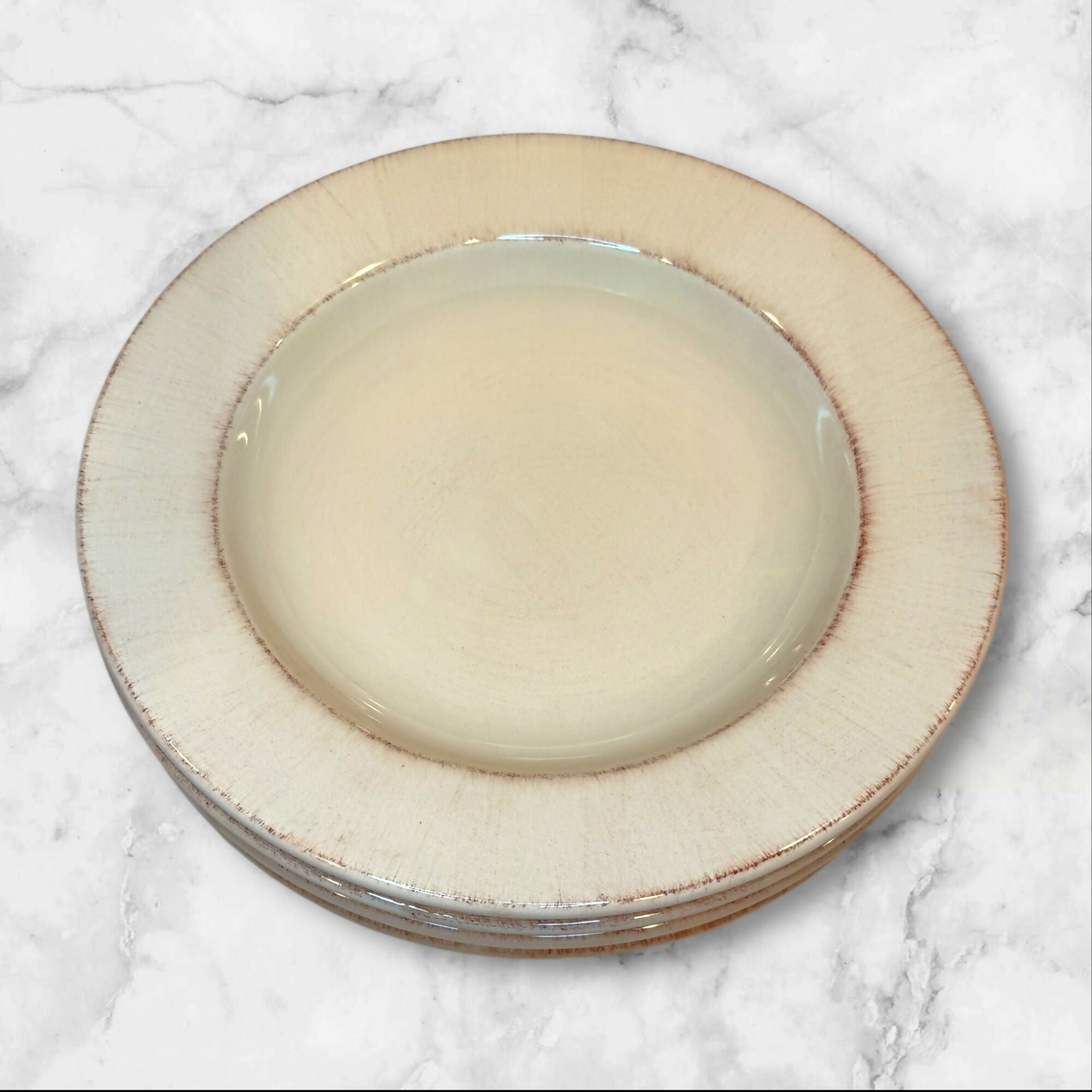 Pier 1 Toscana Ivory Soup Pasta Bowls | Set of 4 | Excellent Condition | Italy