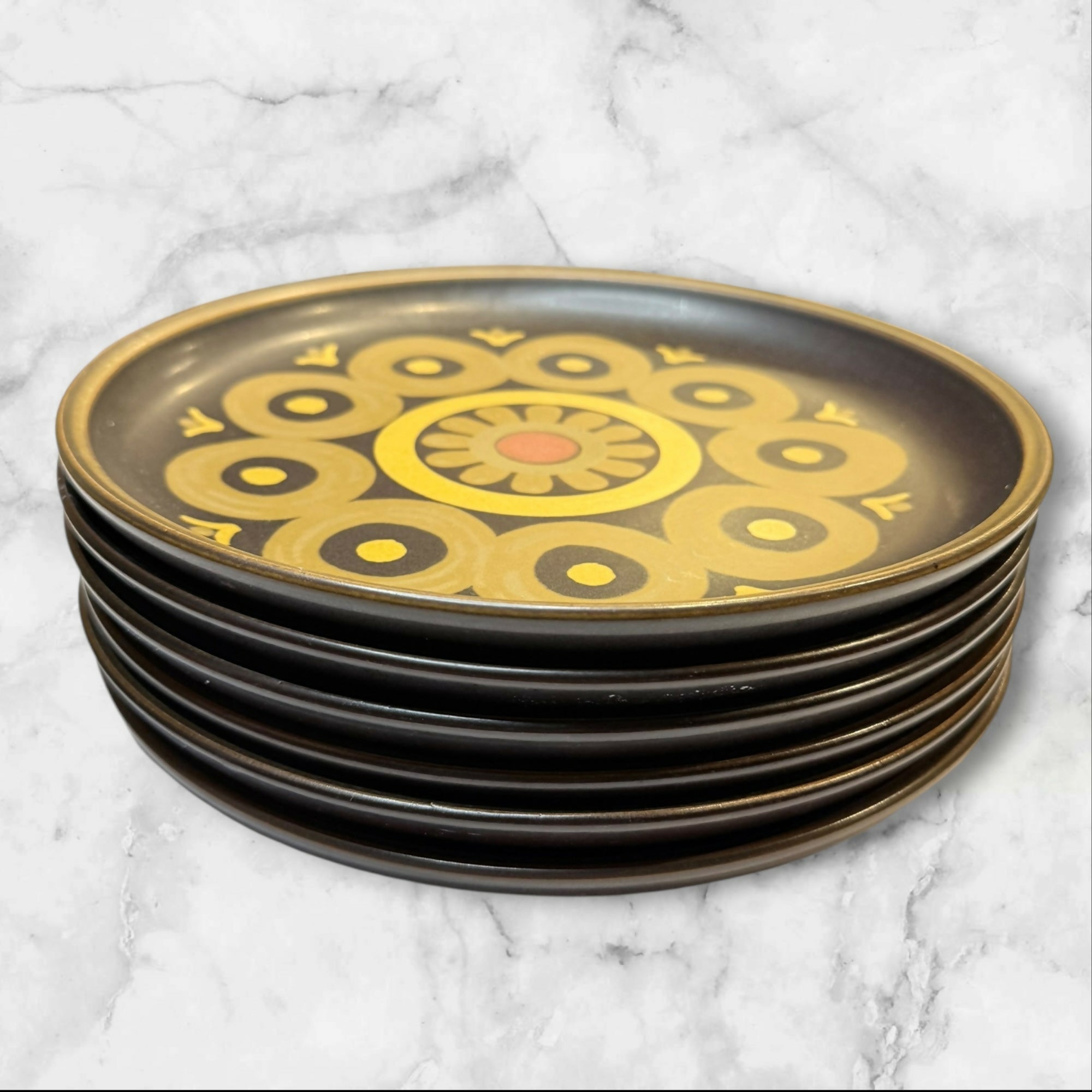 Denby Langley Samarkand Brown Dinner Plates | Set of 6 | Great Condition