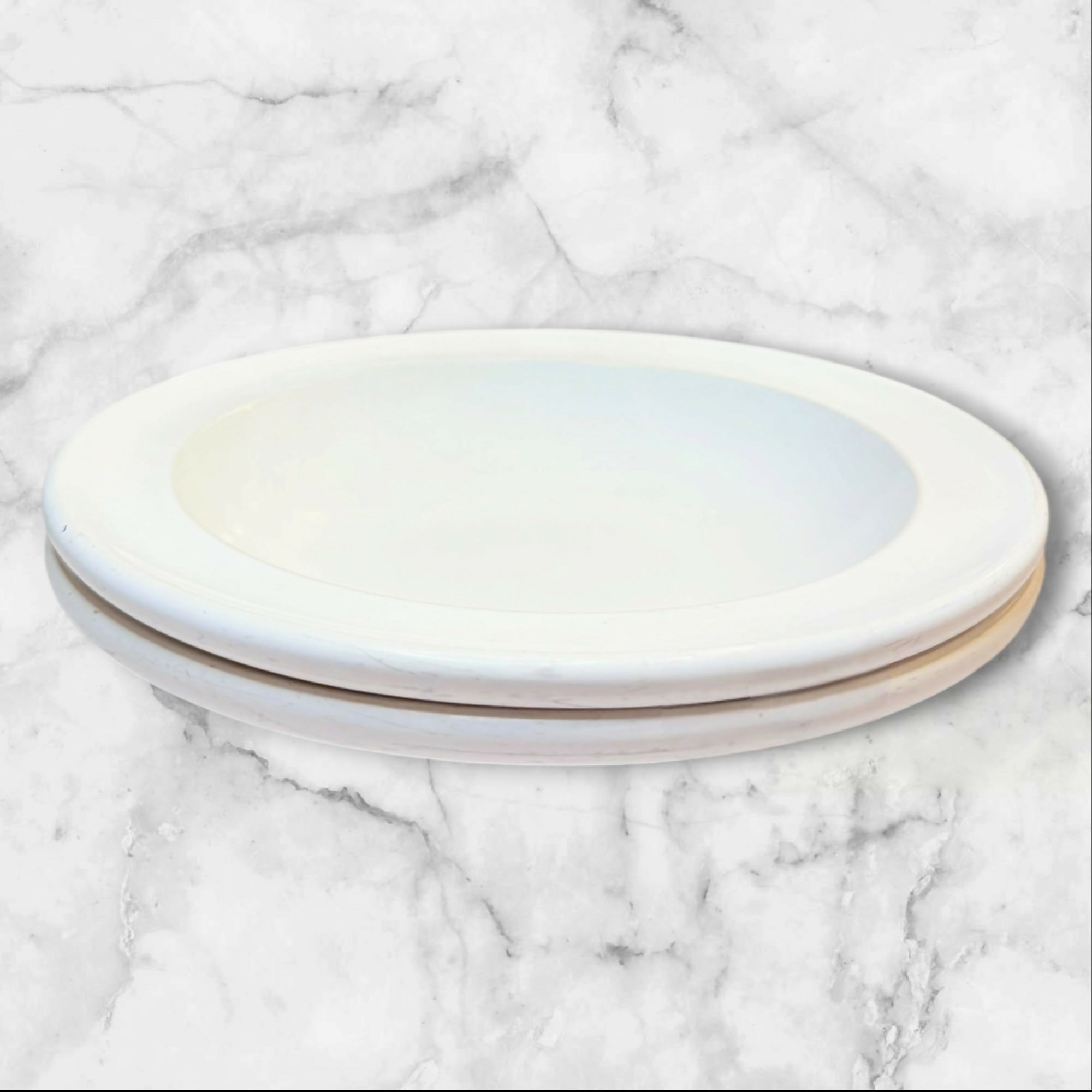 Emile Henry Classic Blanc Plates & Bowls Set of 4 | Good Condition