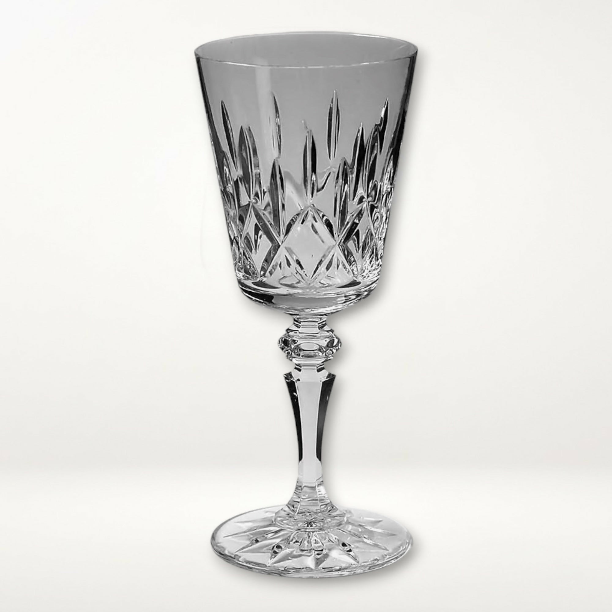 Galway Baldmore Crystal Water Goblets | Set of 3 | Cut Crystal Stemware