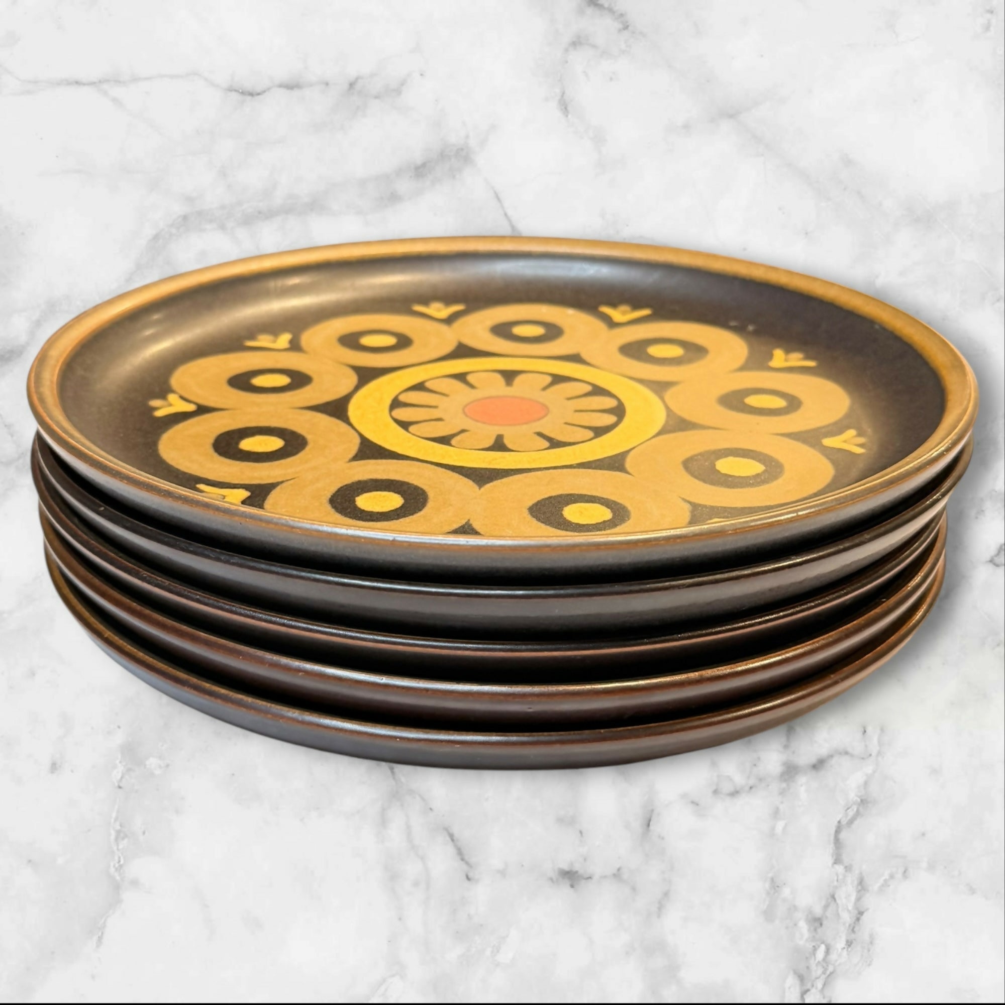 Denby Langley Samarkand Brown Dinner Plates | Set of 5 | Great Condition