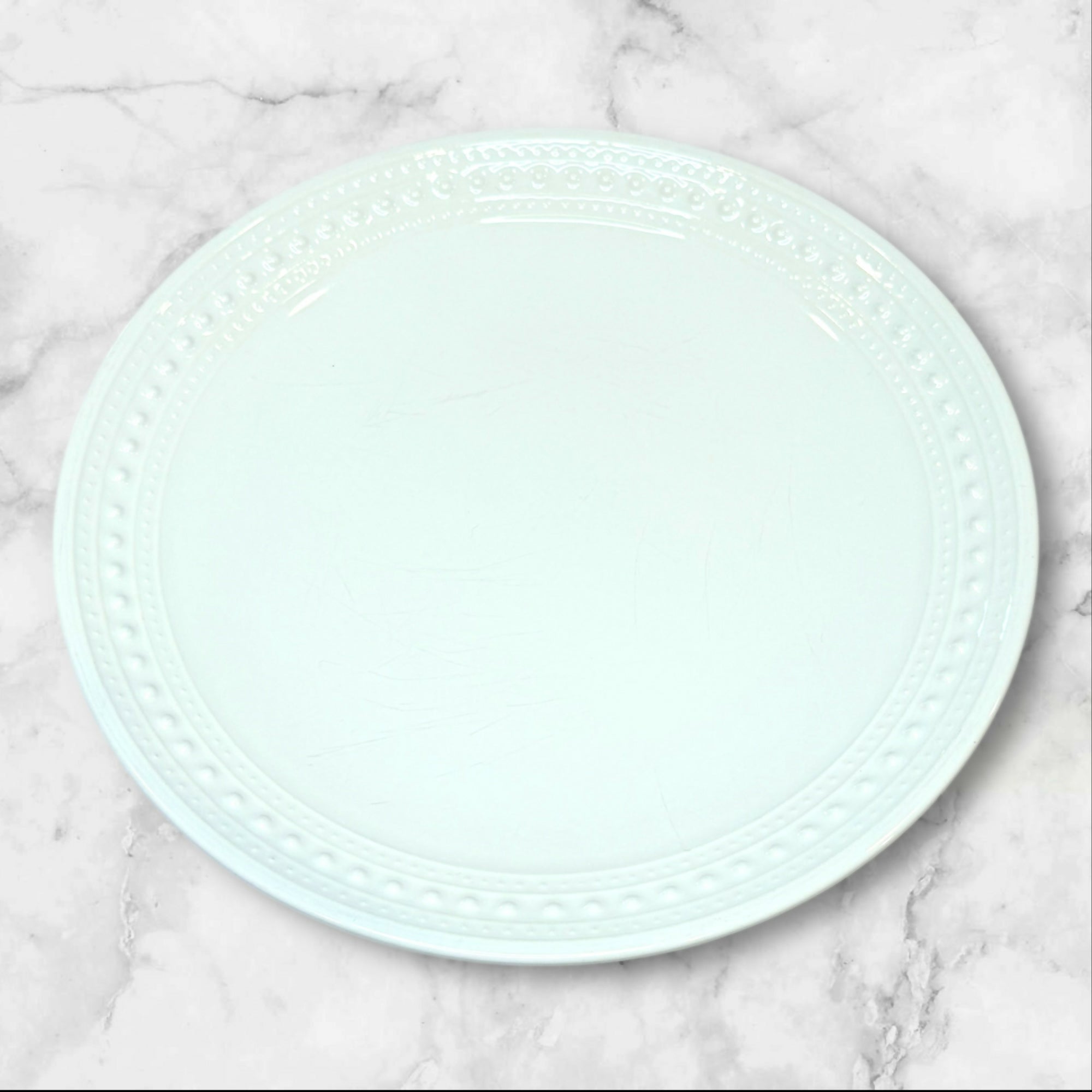 Matceramica M2A20 White Dinner Plates | Set of 6 | Used