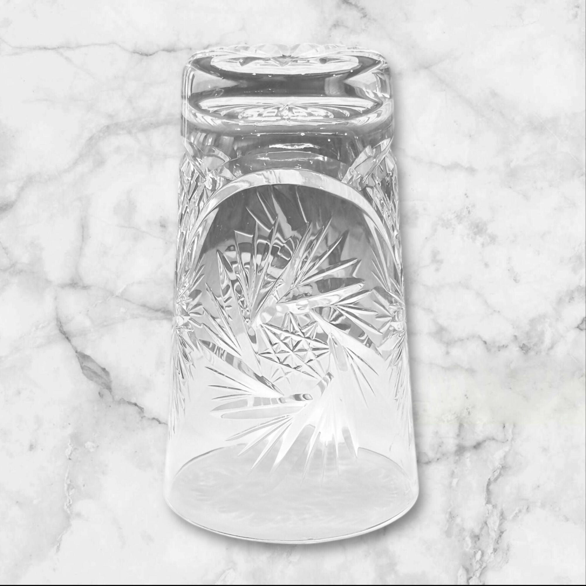 Kusak Cut Glass Berlin Starburst Tumblers | Set of 4 | Excellent Condition