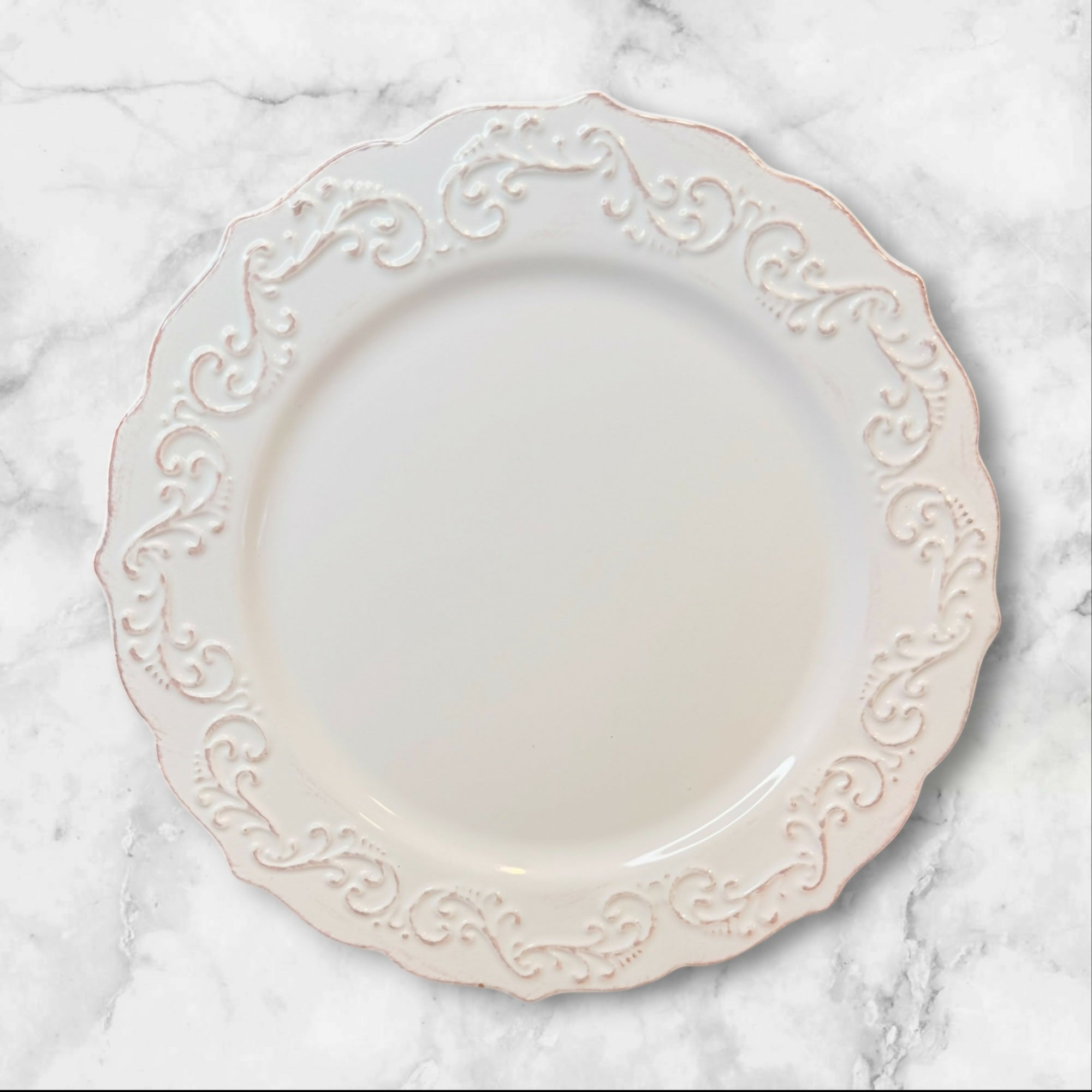 Pier 1 Antique Scroll Salad Plates | Set of 4 | Excellent Condition