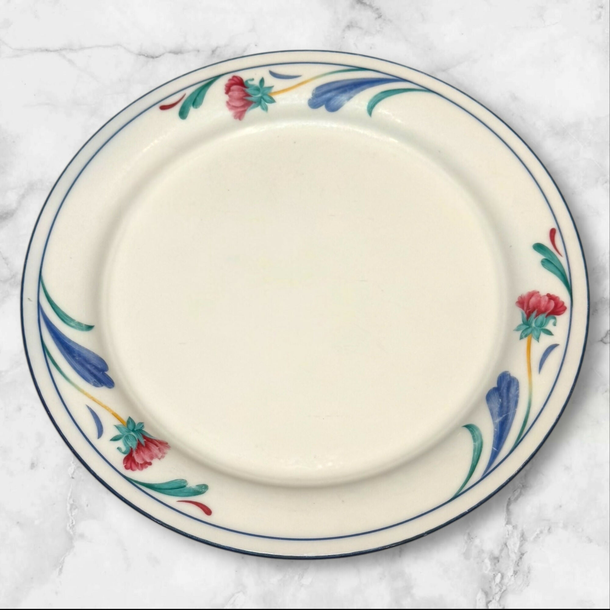 Lenox Poppies on Blue Dinner Plates | Set of 5 | Excellent Condition