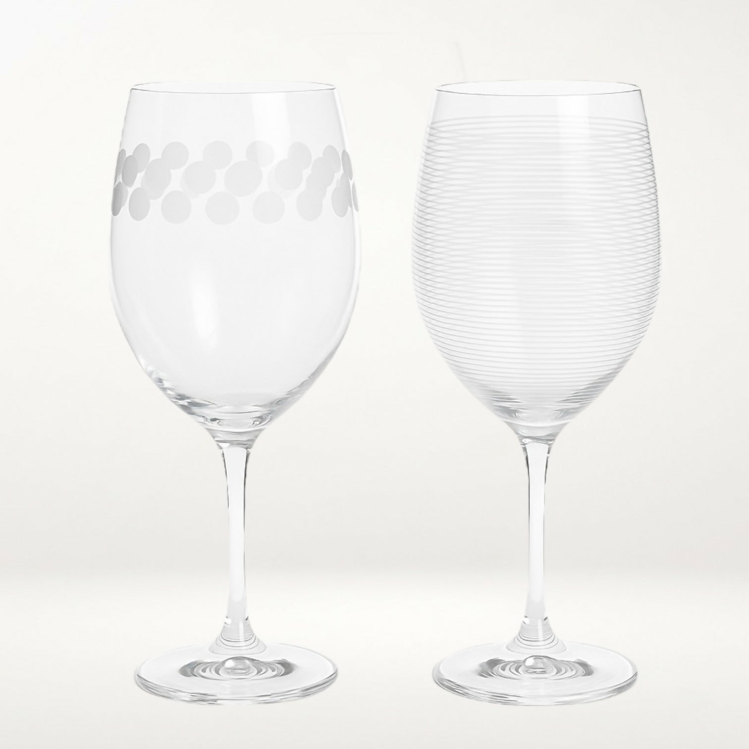 Mikasa Cheers Etched Wine Glasses | 9.25” x 3” | Set of 2 | Great Condition