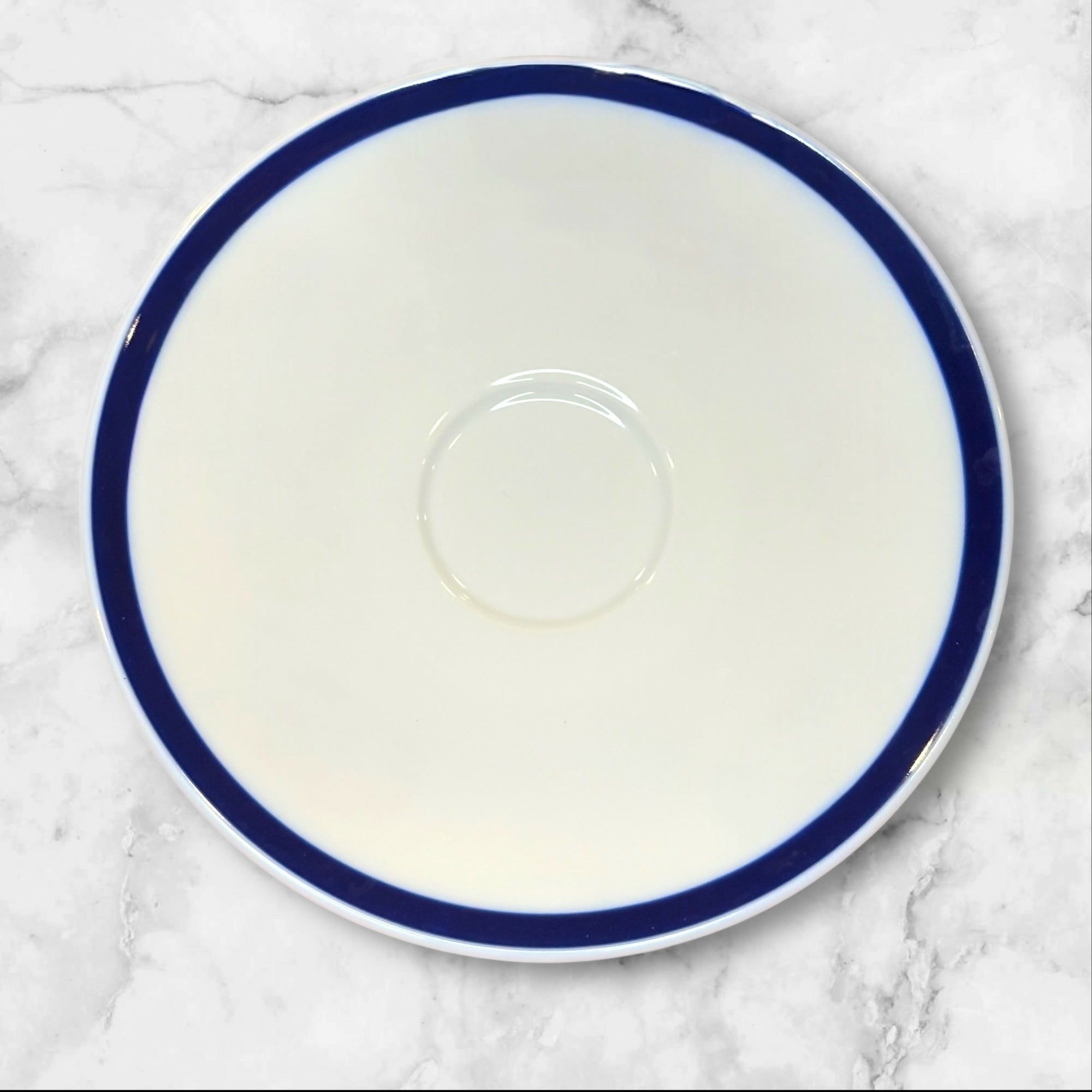 Williams Sonoma Brasserie Blue Cup & Saucer Sets | Set of 4 | Excellent