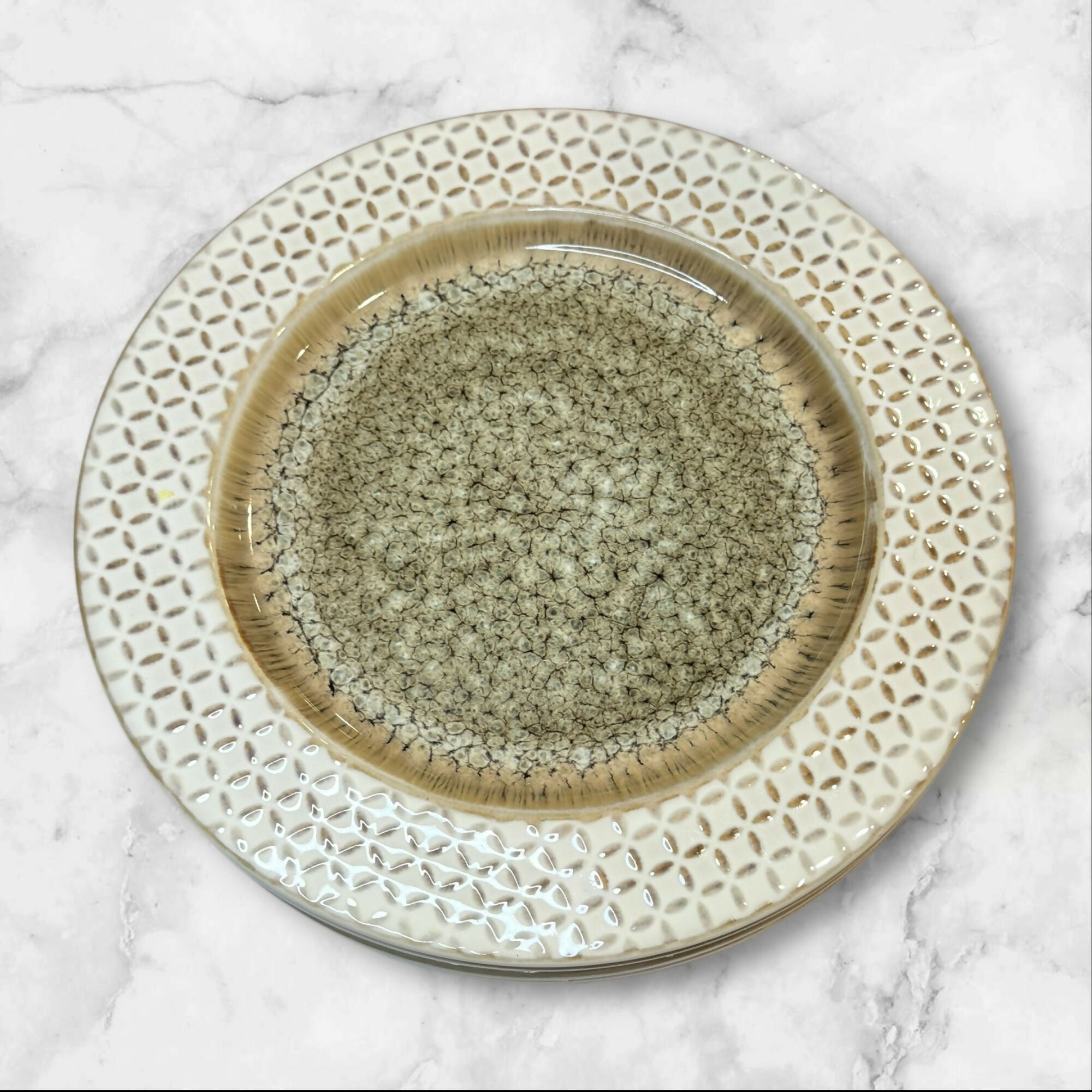 American Atelier Piper Dinner Plates Set of 4 Stoneware 10.75”