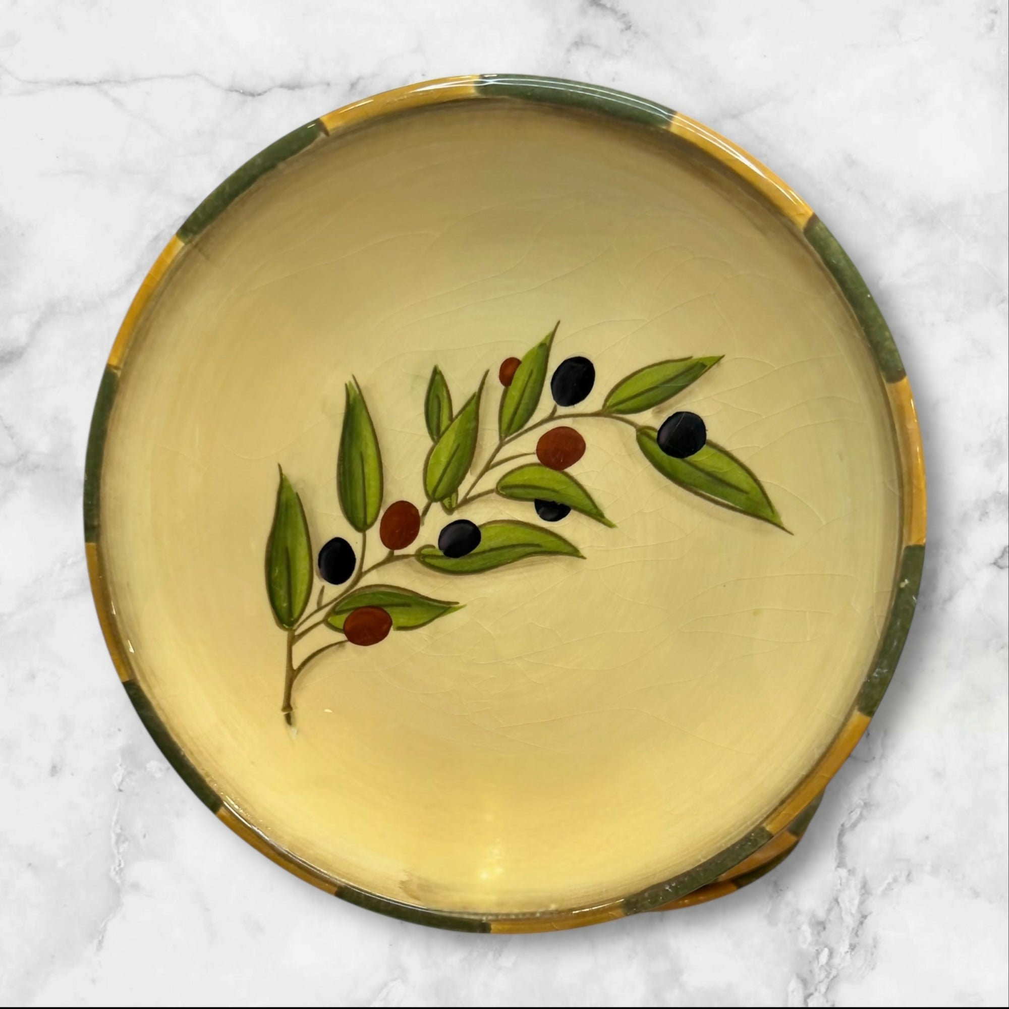 Clay Art Tuscan Olive Soup Bowls | Set of 3 | Gently Used