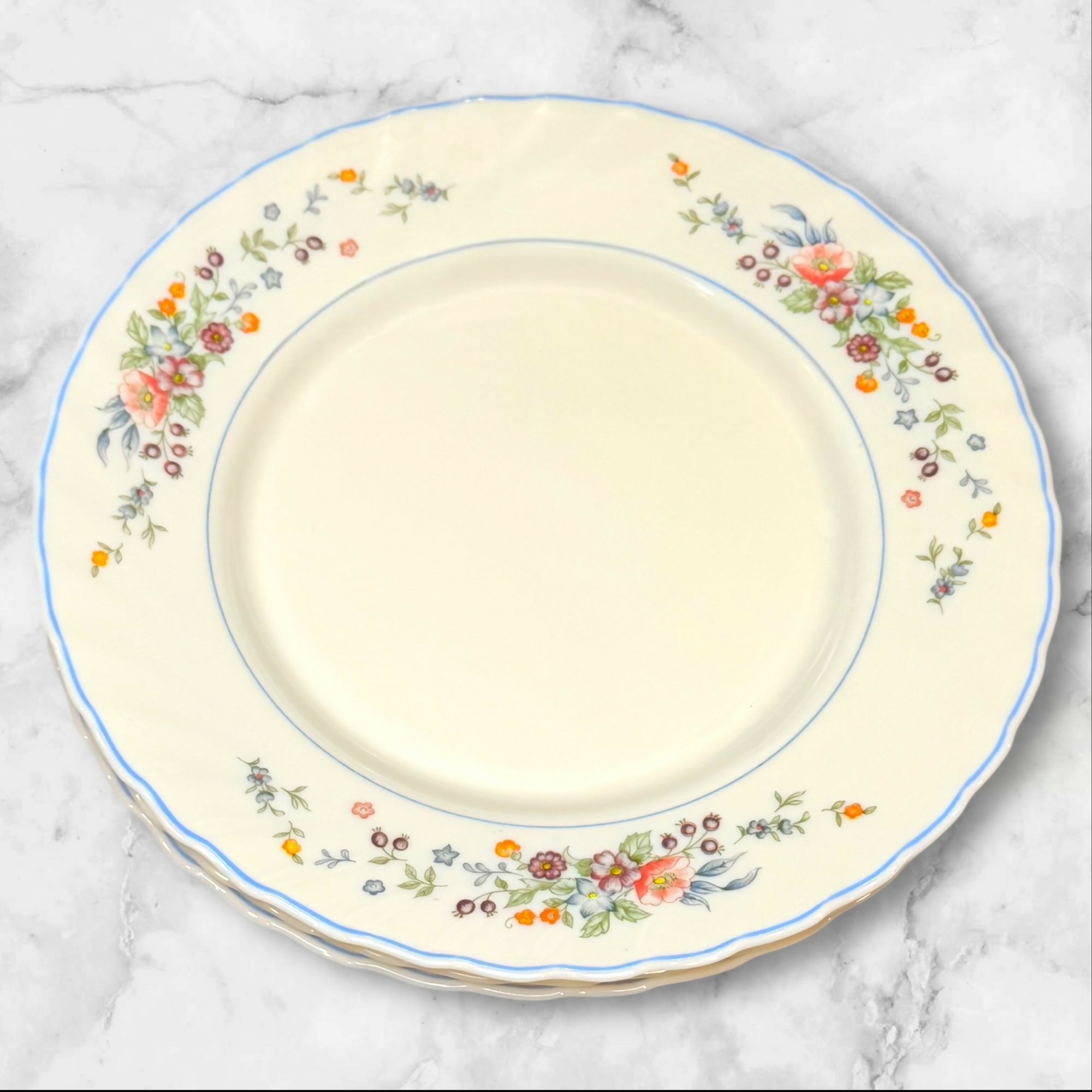 Arcopal Victoria Luncheon Plates Set of 3 | Excellent Condition