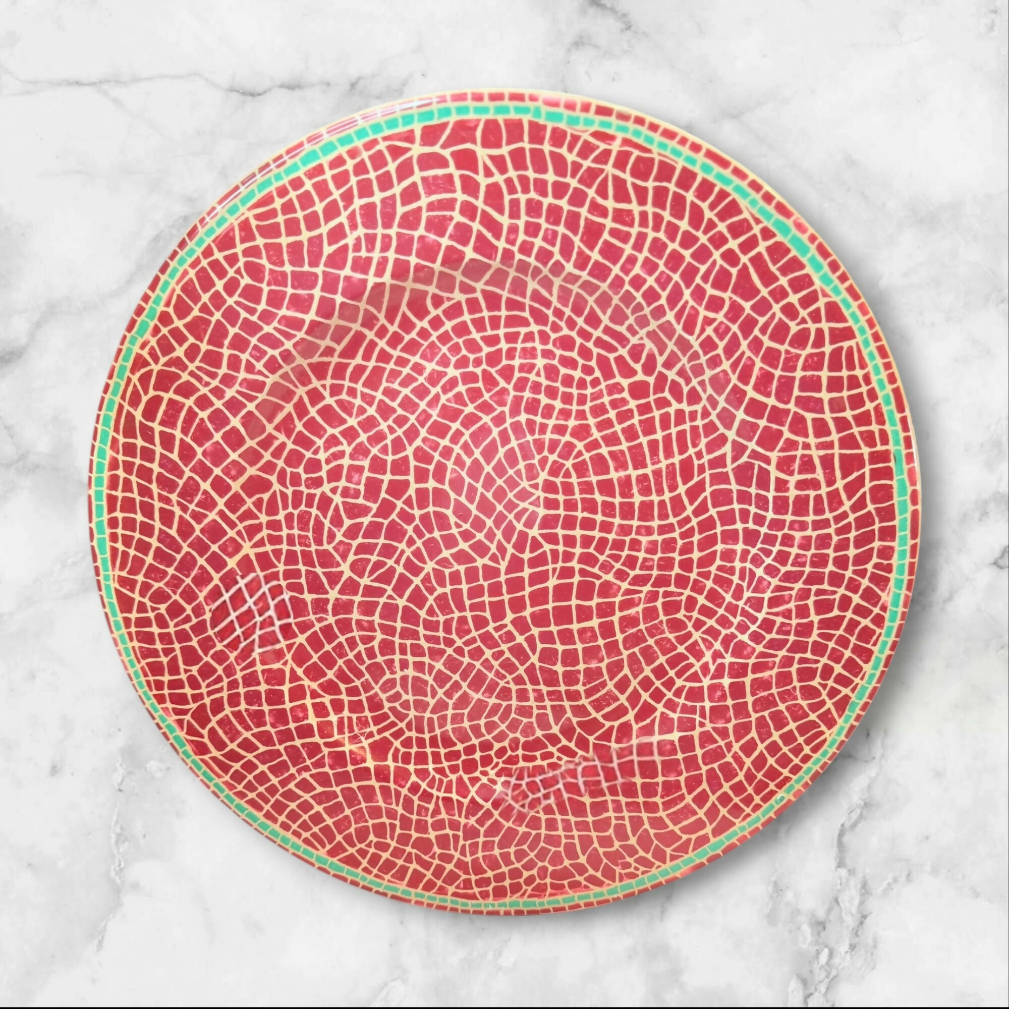 Pier 1 Mosaic Fruit Chop Platters 12.5” | Set of 2 | Good Used
