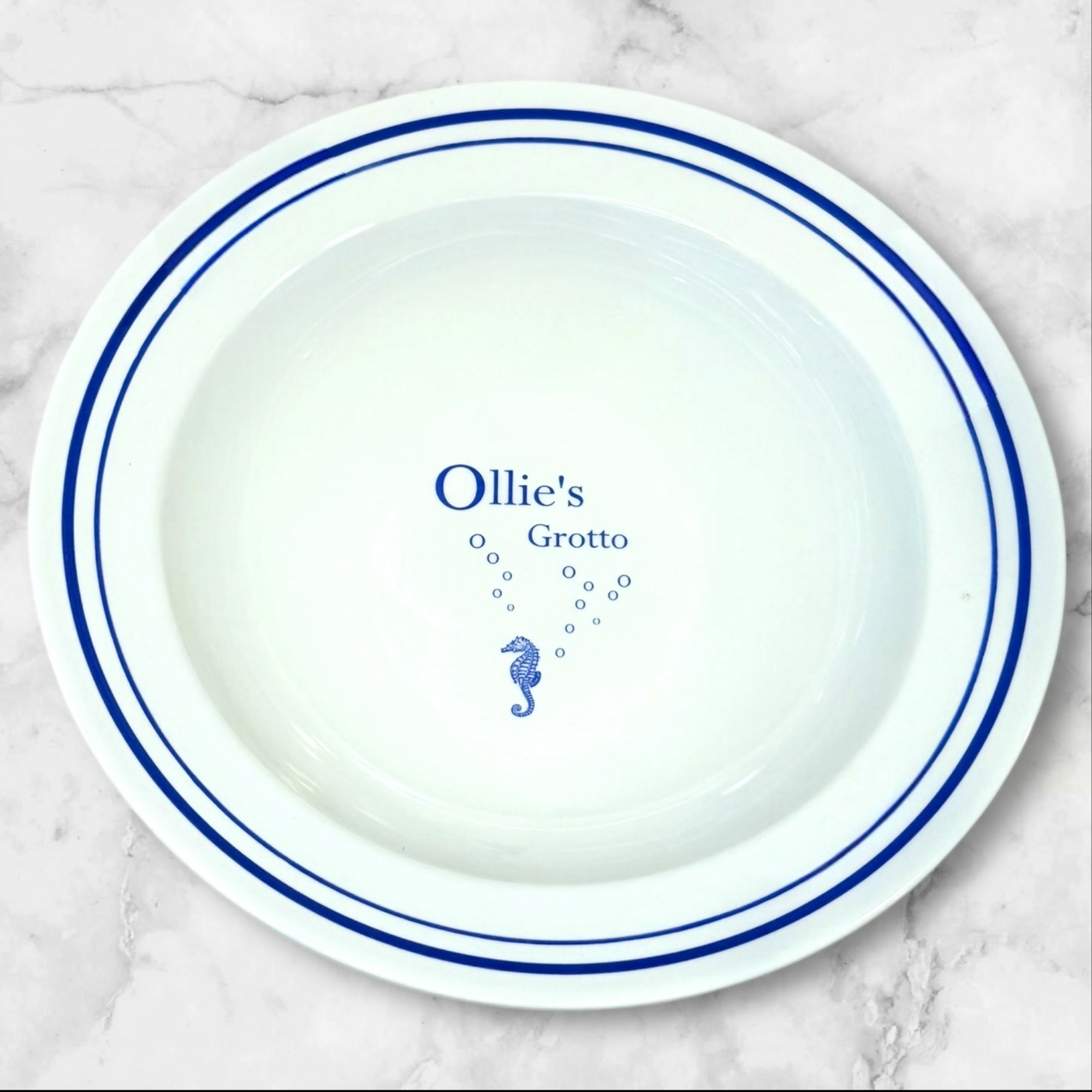 Pottery Barn Resort Pasta Bowls Nautical | Set of 4 | Excellent Condition