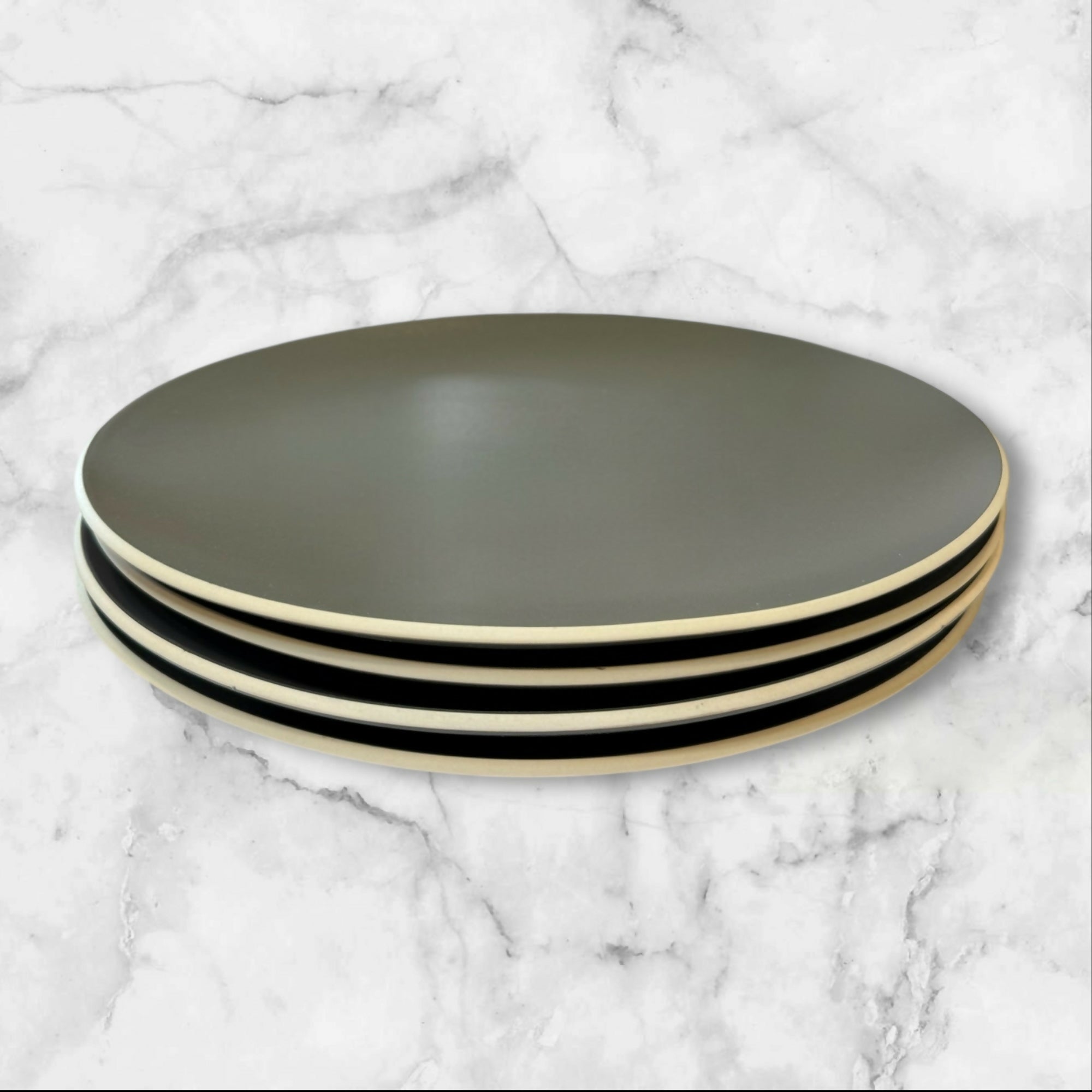 Vera Wang Naturals Graphite Dinner Plates | Set of 5 | Good Condition