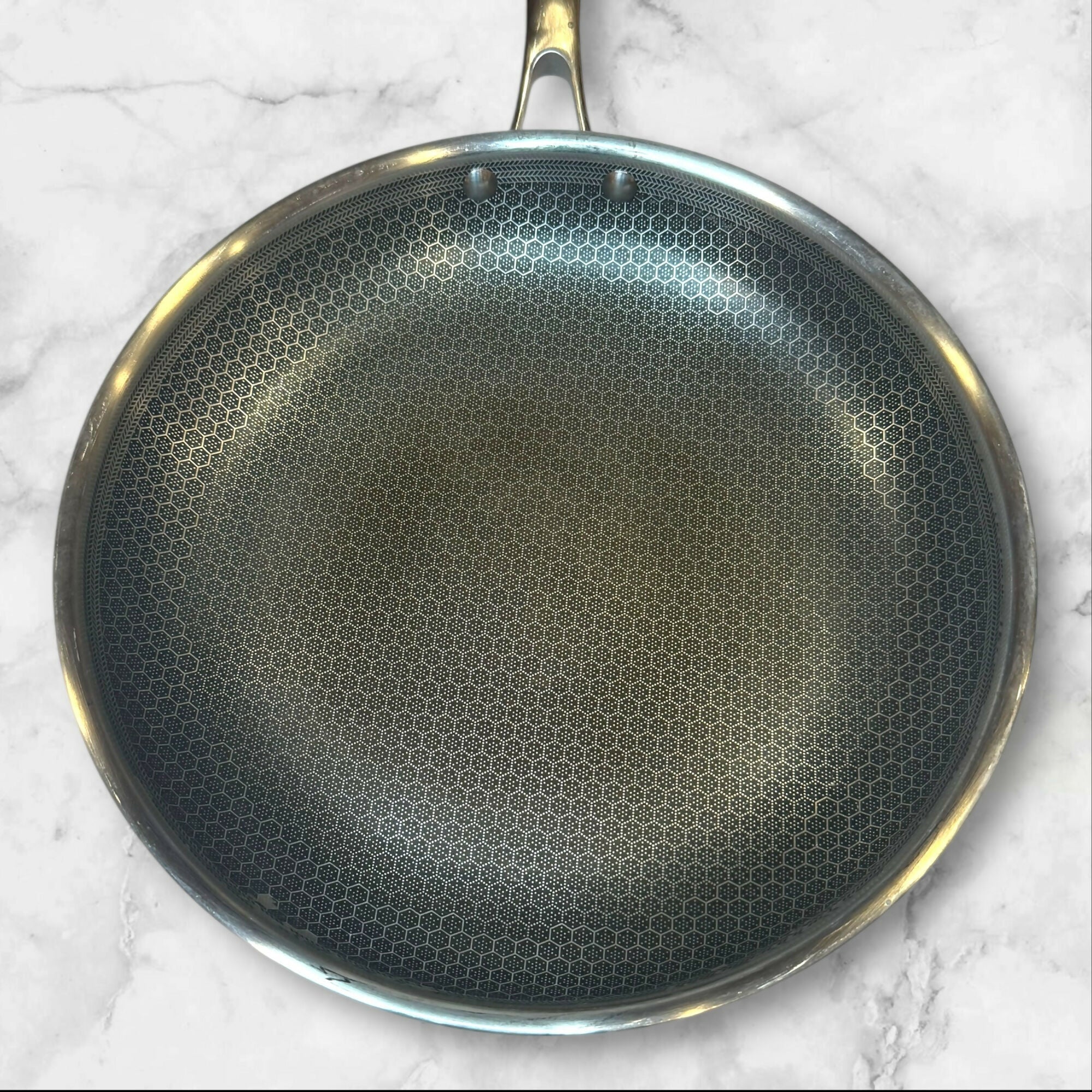 HexClad 12.5 Inch Hybrid Nonstick Fry Pan | Stainless Steel | Gently Used