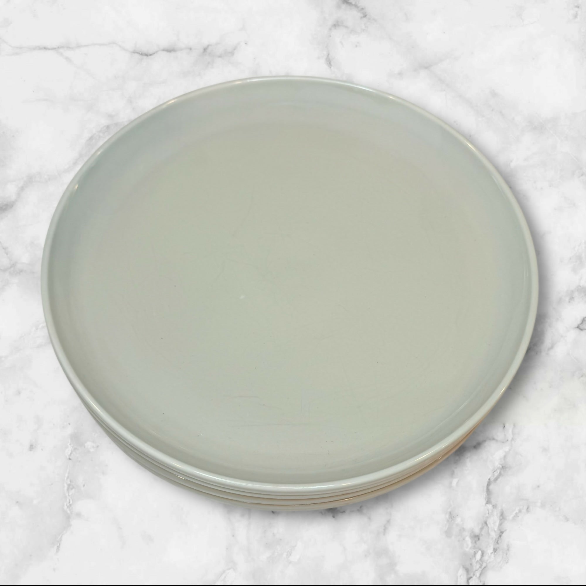 Crate & Barrel Logan Gray Dinner Plates | Set of 4 | Martin Hunt | Good Cond