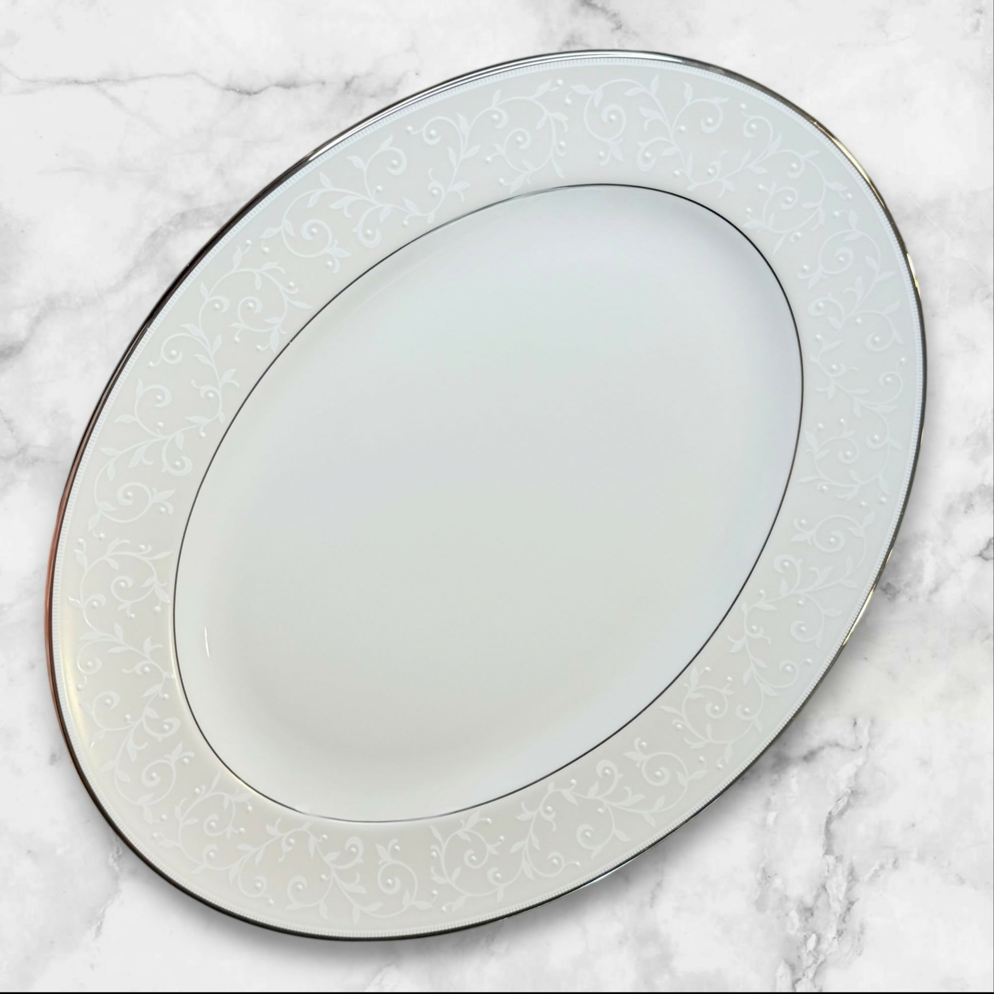 Lenox Opal Innocence Oval Serving Platter 13” | Elegant China | Excellent Condition