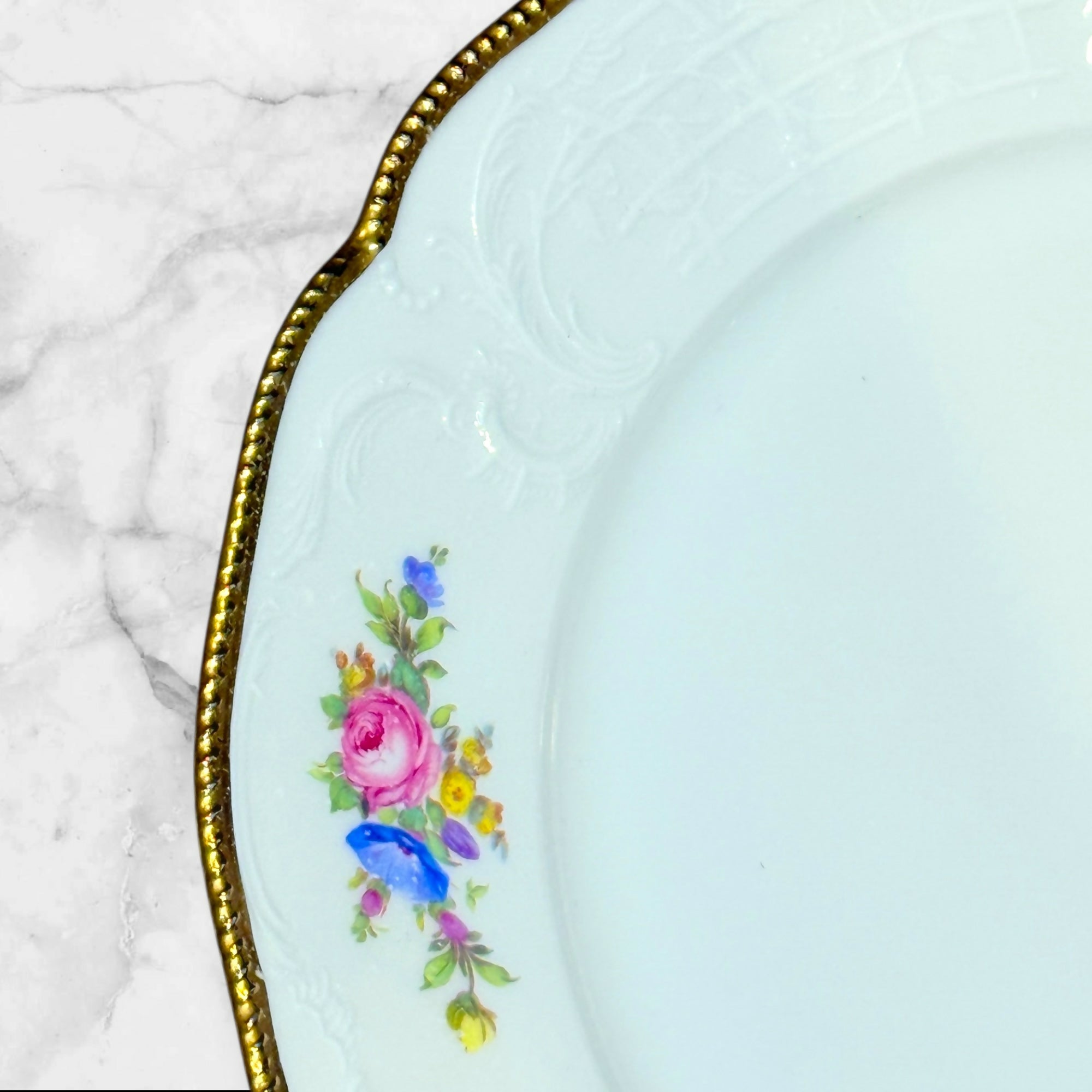 Rosenthal Sanssouci Ivory Gold Floral Dinner Plates | Set of 4 | Excellent Condition X