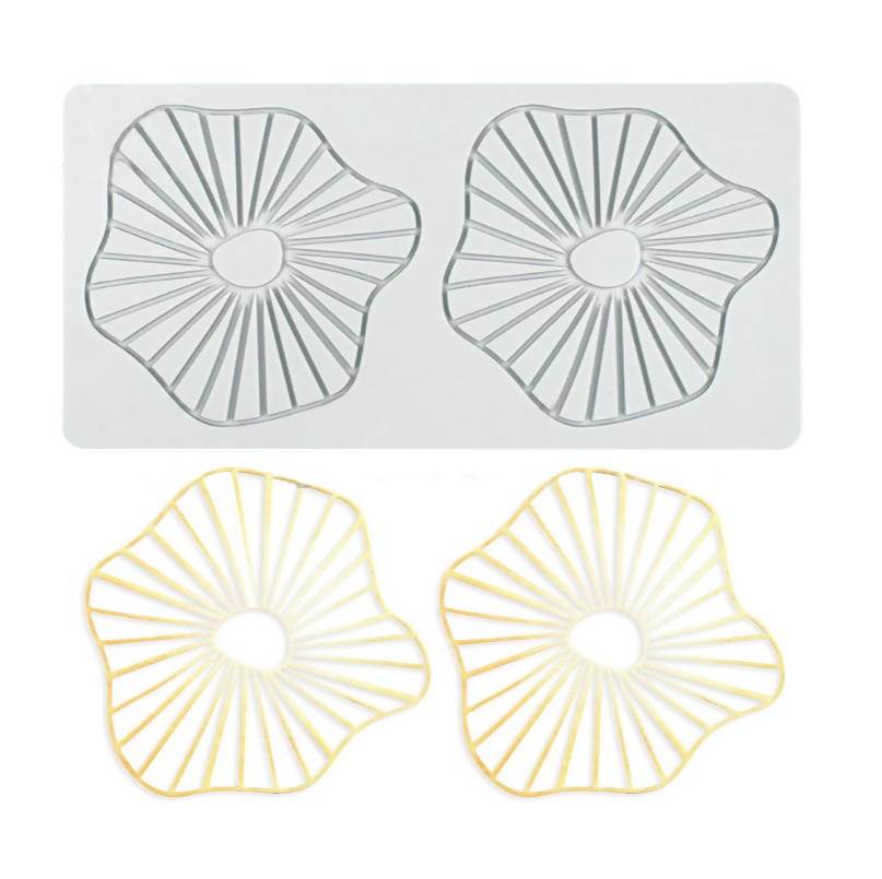 Anygleam Fondant Molder Grey Dahlia Flower Lace Pad Silicone Cake Baking Confectionery Tools