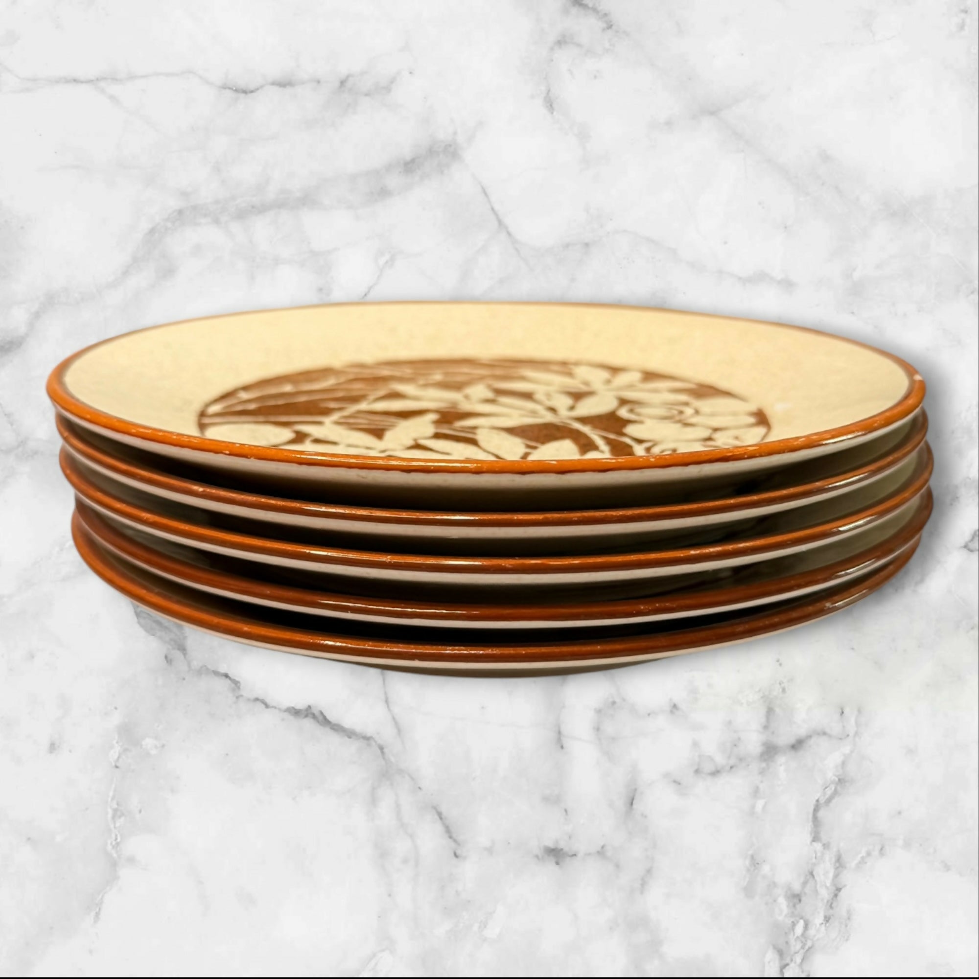 Lenox Temperware Woodspice Salad Plates Set of 5 | Vintage Used Condition