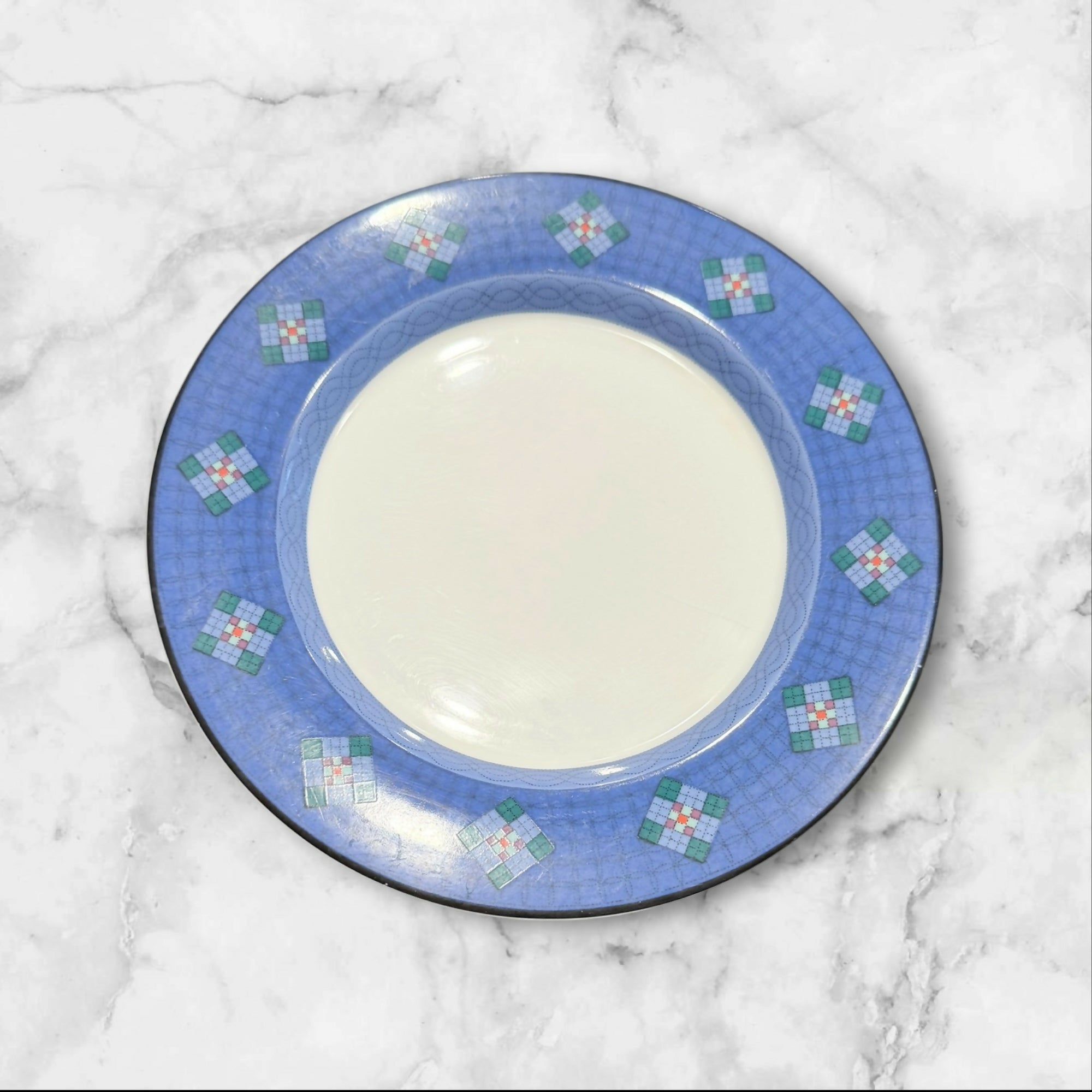 Dansk Nine Patch Salad Plates Set of 7 | Great Condition | Portugal