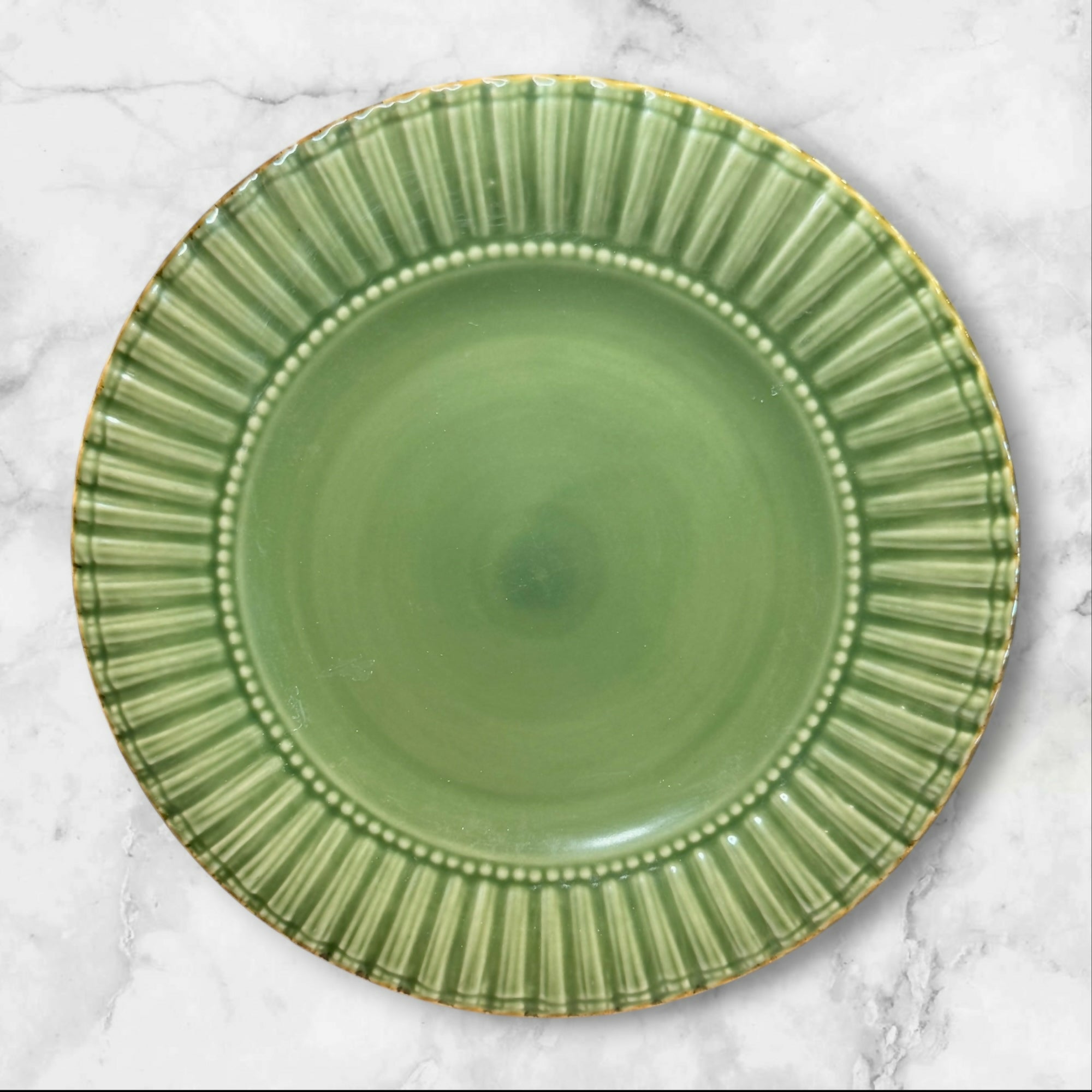 Thomson Pottery Maison Green Dinner Plates | Set of 4 | Gently Used