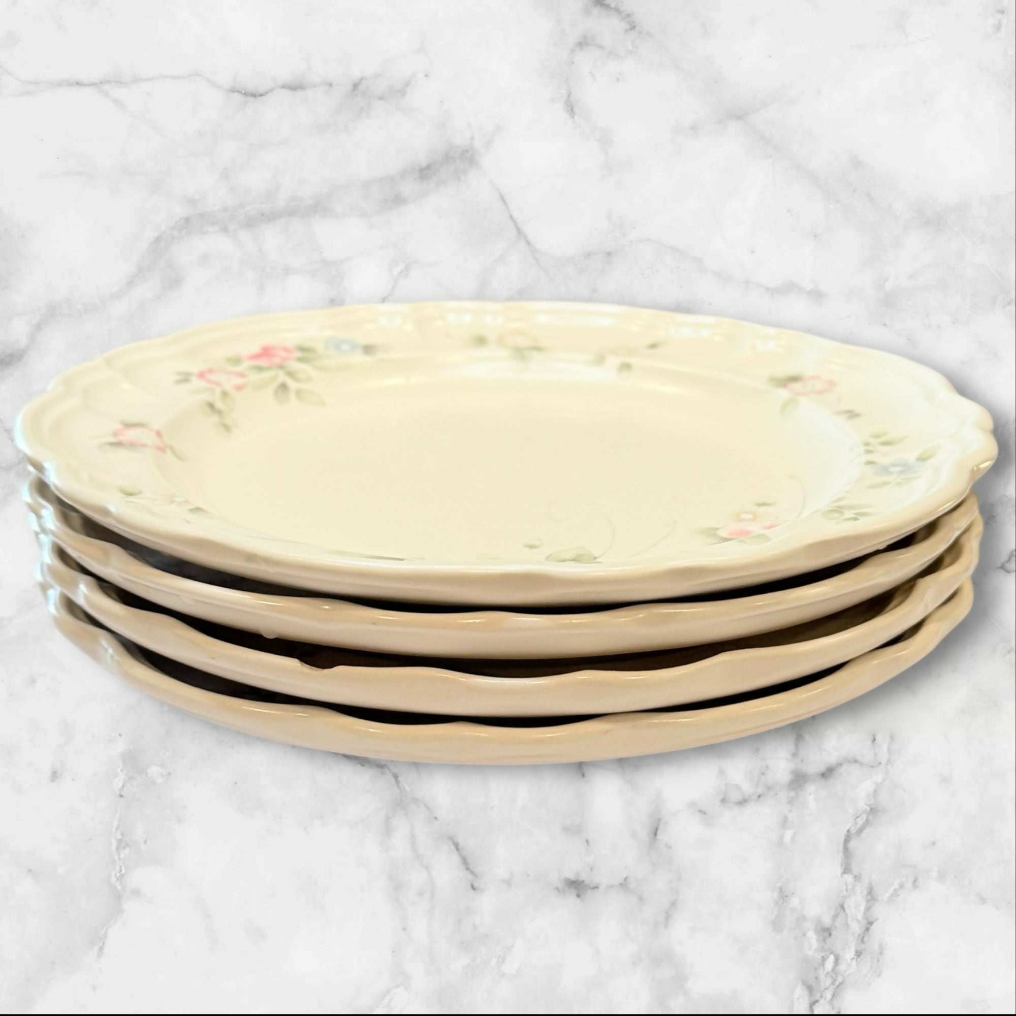 Pfaltzgraff Tea Rose Dinner Plates Set of 4 | Vintage | Used