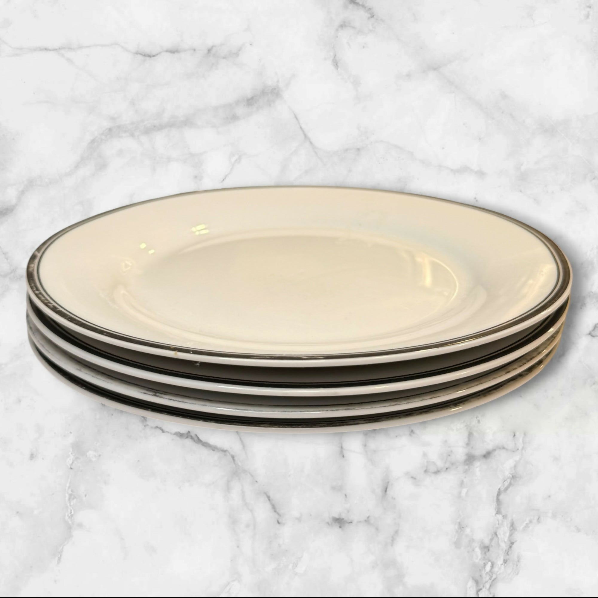 Open Kitchen Williams Sonoma Rimmed Salad Plates Set of 4 | Gently Used