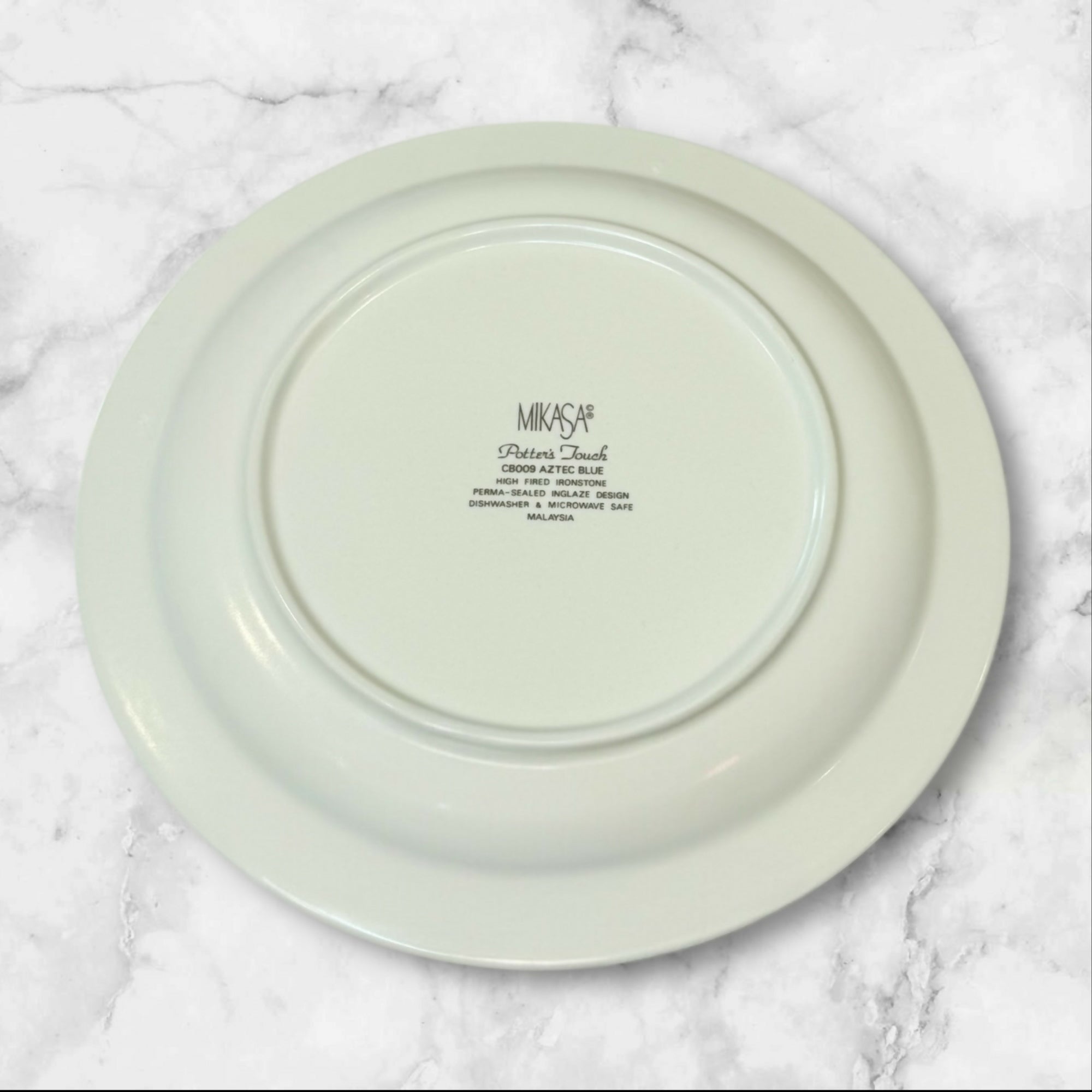 Mikasa Aztec Blue Salad & Dinner Plates | Set of 8 | Discontinued | Excellent