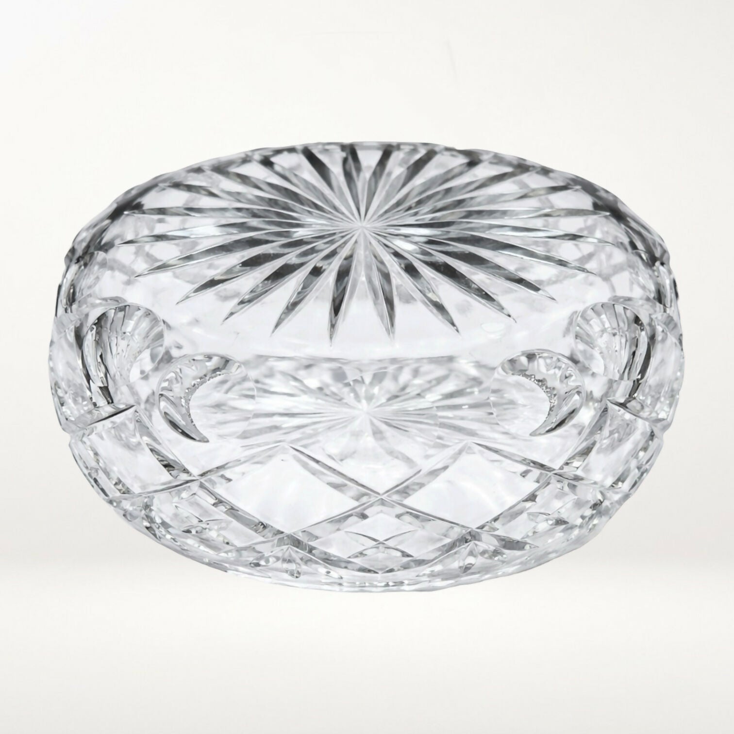 Ceska Tradition Crystal Serving Bowl | Large 7” | Excellent Condition