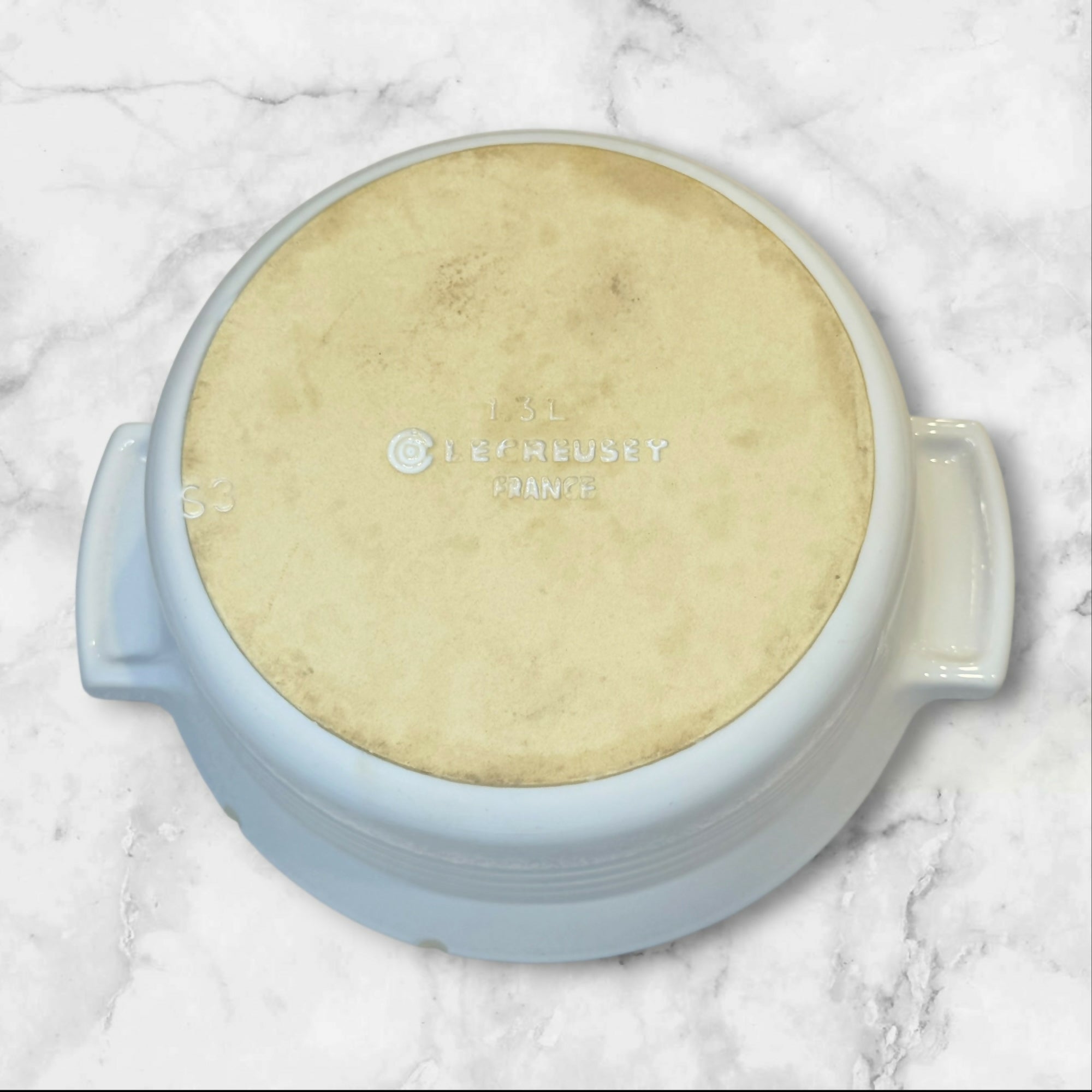 Le Creuset Heritage Round Covered Baker White | 1.3L | Good Condition