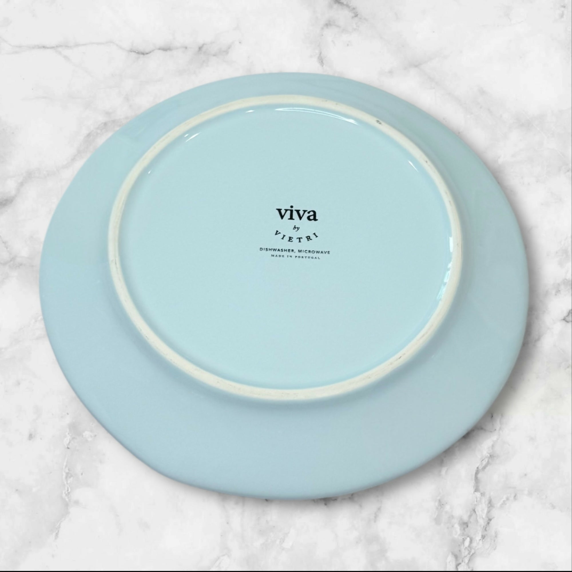Viva by VIETRI Light Blue Salad Plates Portugal Stoneware | Set of 4 | Good