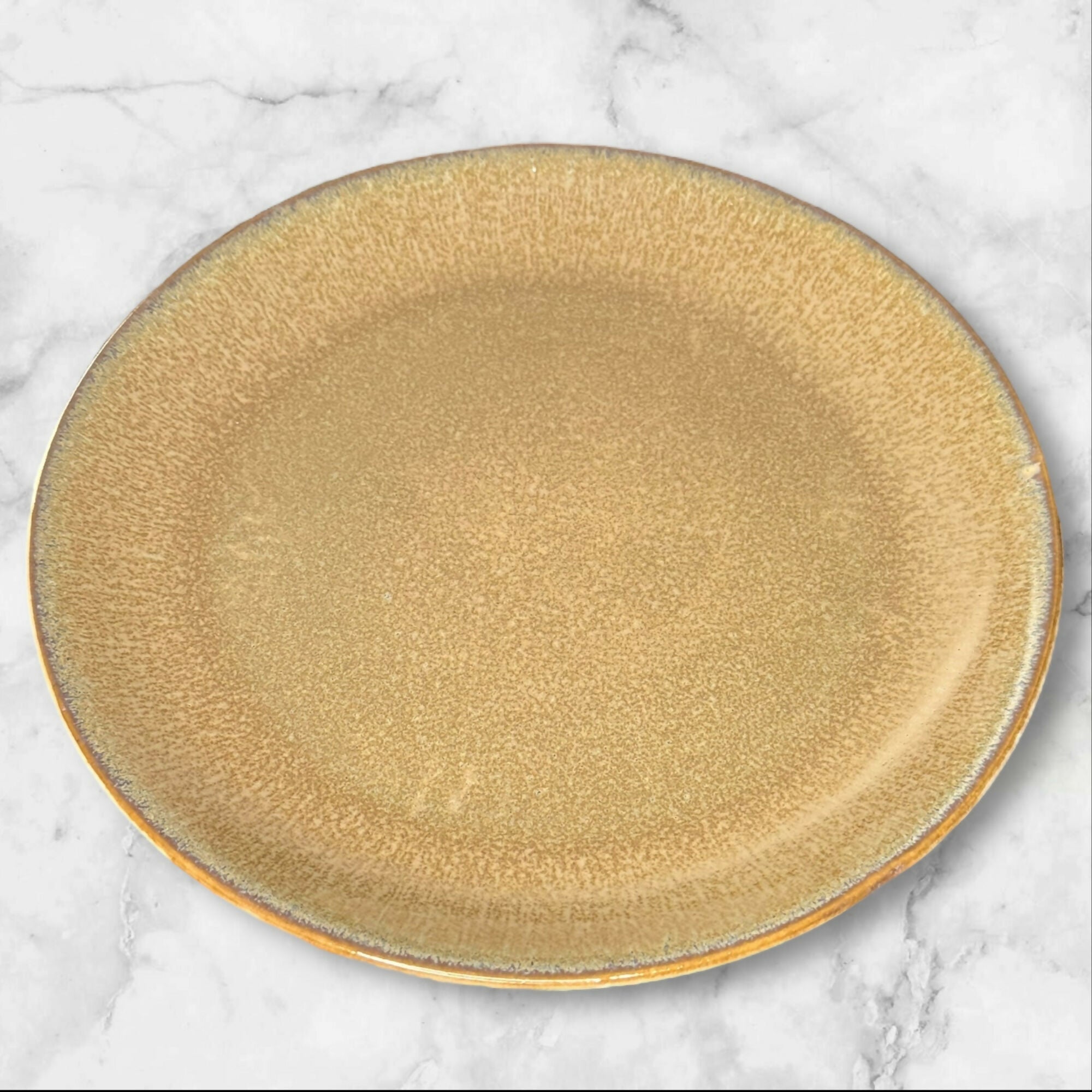 Santo Pearltones Gold Dinnerware Set | 4 Dinner & 3 Salad Plates | Good Condition