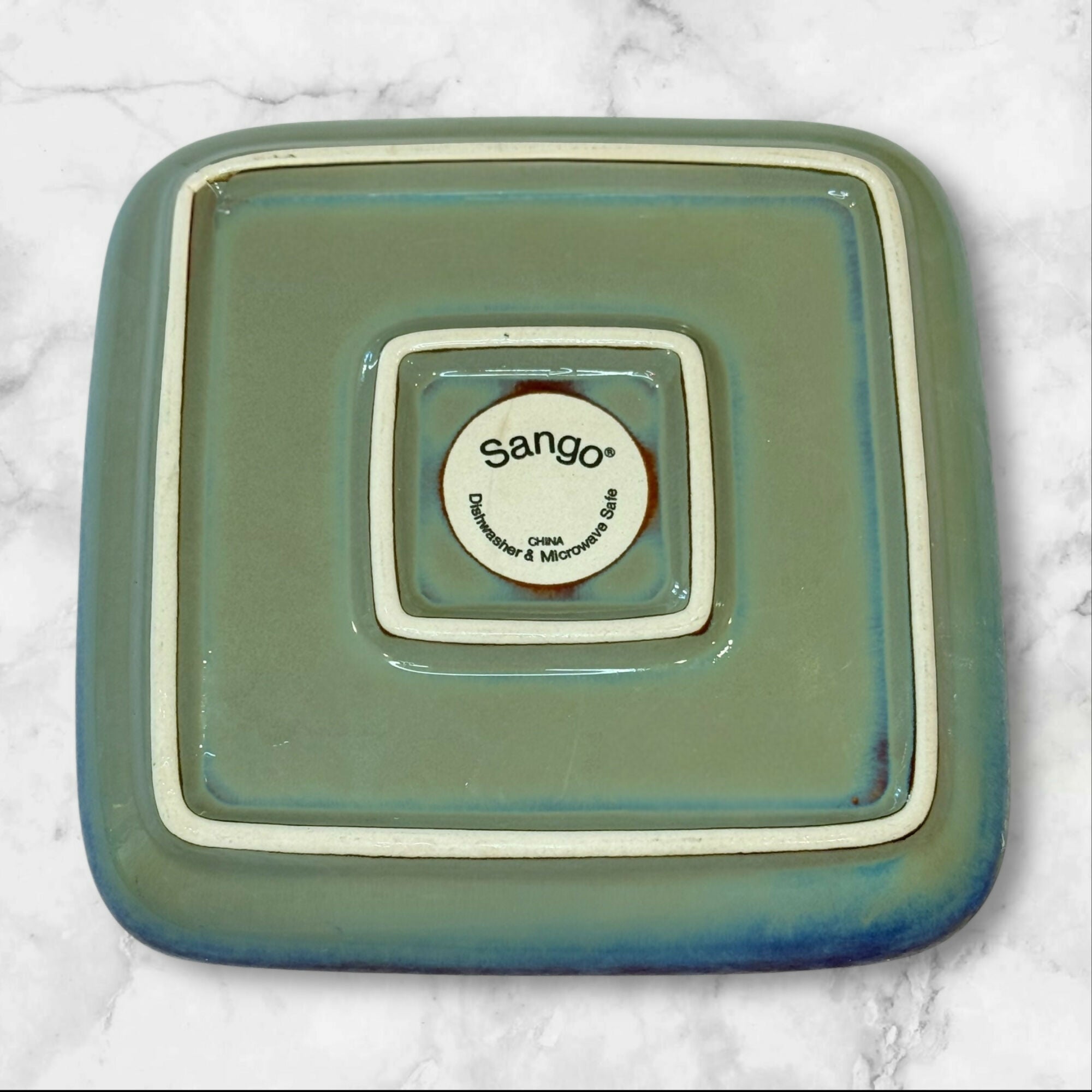 Sango Concepts Avocado Square Plates Dinner & Salad Set of 6 | Great