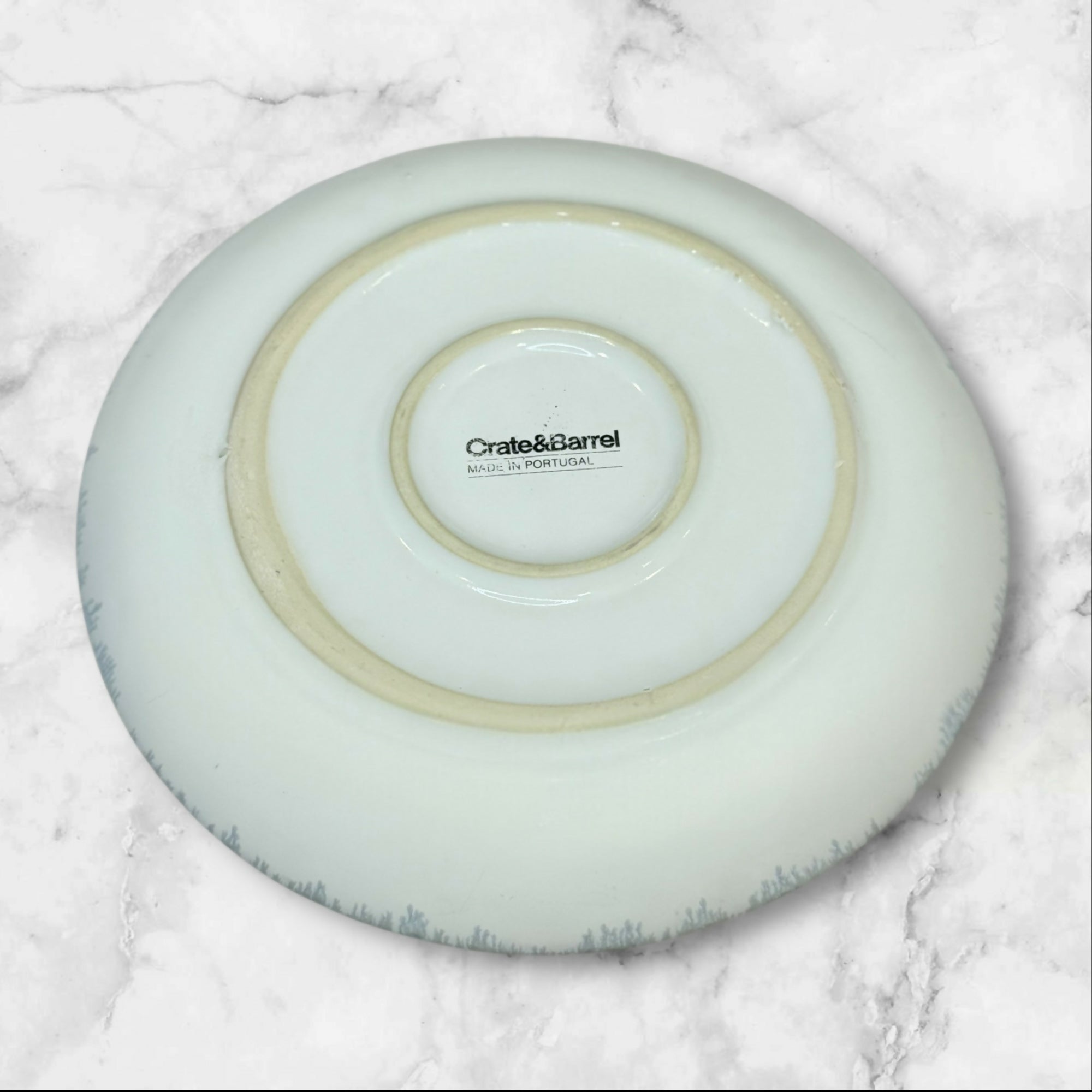 Crate & Barrel Caspian Blue Reactive Glaze Salad Plates | Set of 4 | Good Condition